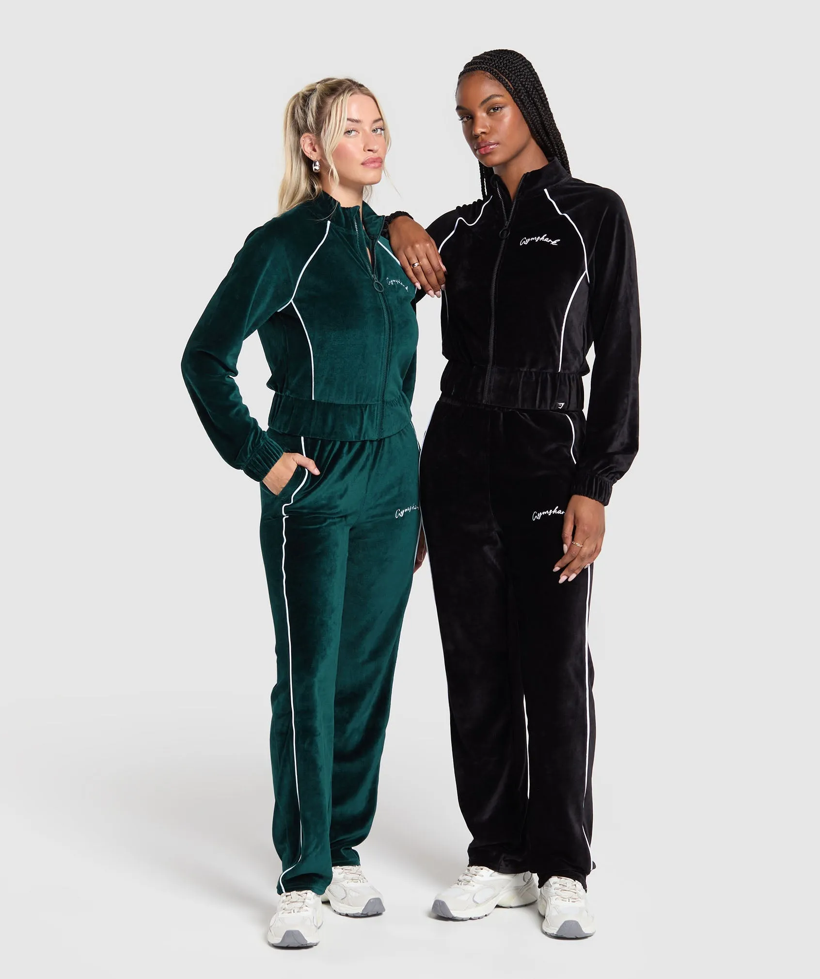 Gymshark Velour Tracktop - Black sold by Gymshark product image thumbnail 4