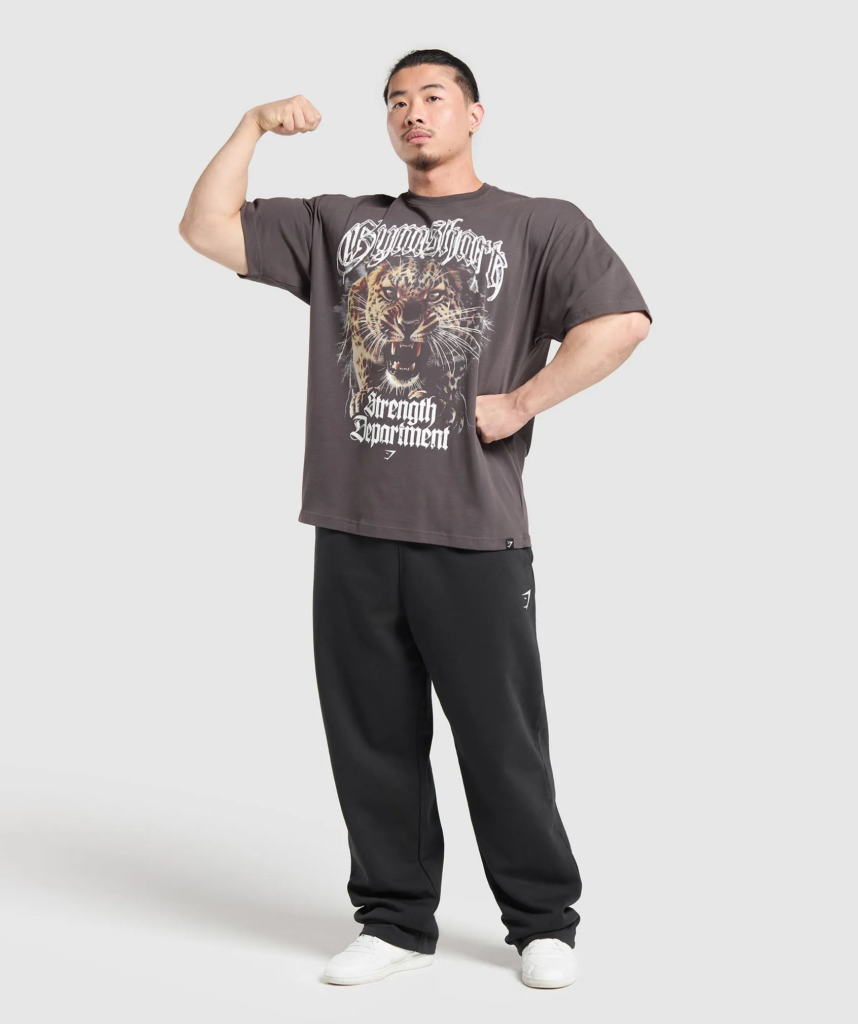 Gymshark Strength Department Animal Oversized T-Shirt - Greyed Purple sold by Gymshark product image thumbnail 4
