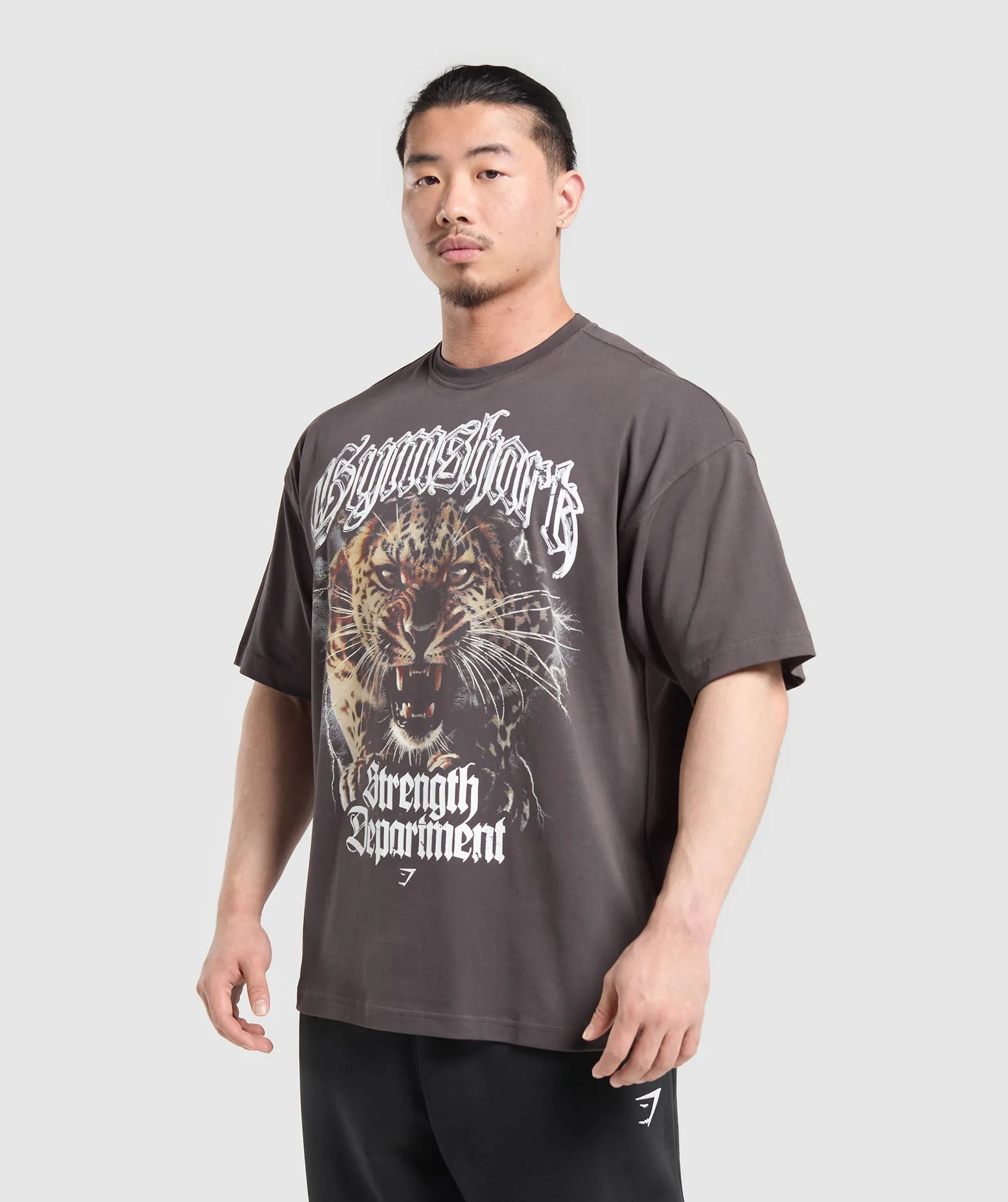 Gymshark Strength Department Animal Oversized T-Shirt - Greyed Purple sold by Gymshark product image thumbnail 3