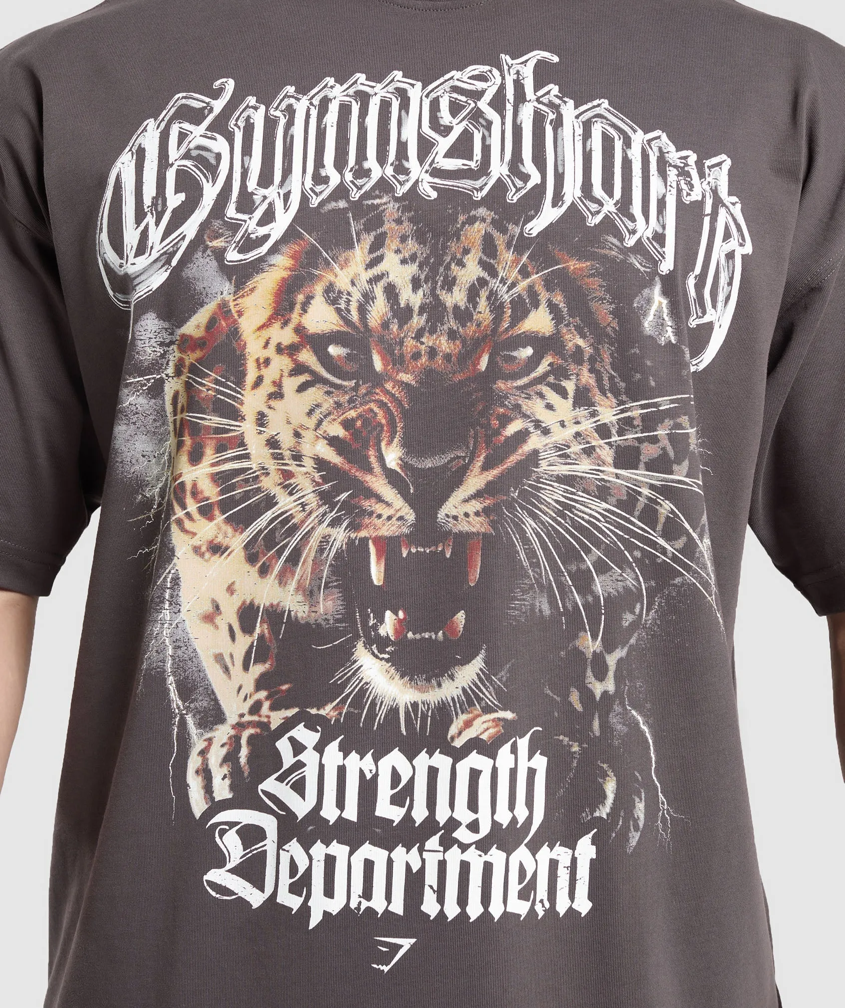 Gymshark Strength Department Animal Oversized T-Shirt - Greyed Purple sold by Gymshark product image thumbnail 5