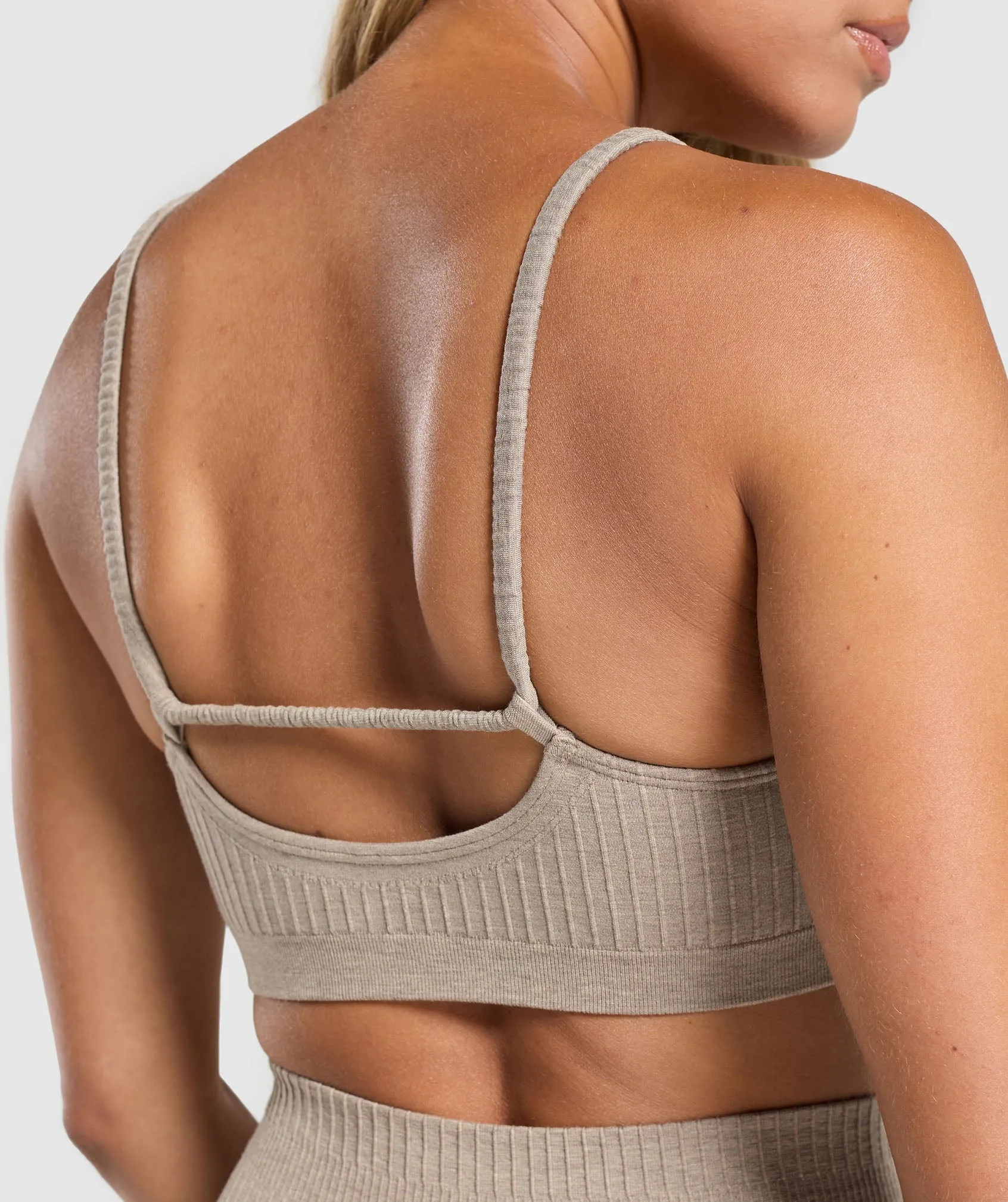 Gymshark Rest Day Seamless Modal Bralette - Pebble Brown Marl sold by Gymshark product image thumbnail 5