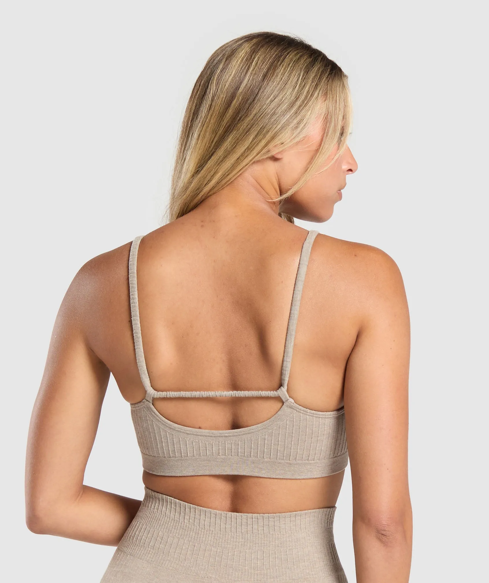Gymshark Rest Day Seamless Modal Bralette - Pebble Brown Marl sold by Gymshark product image thumbnail 2