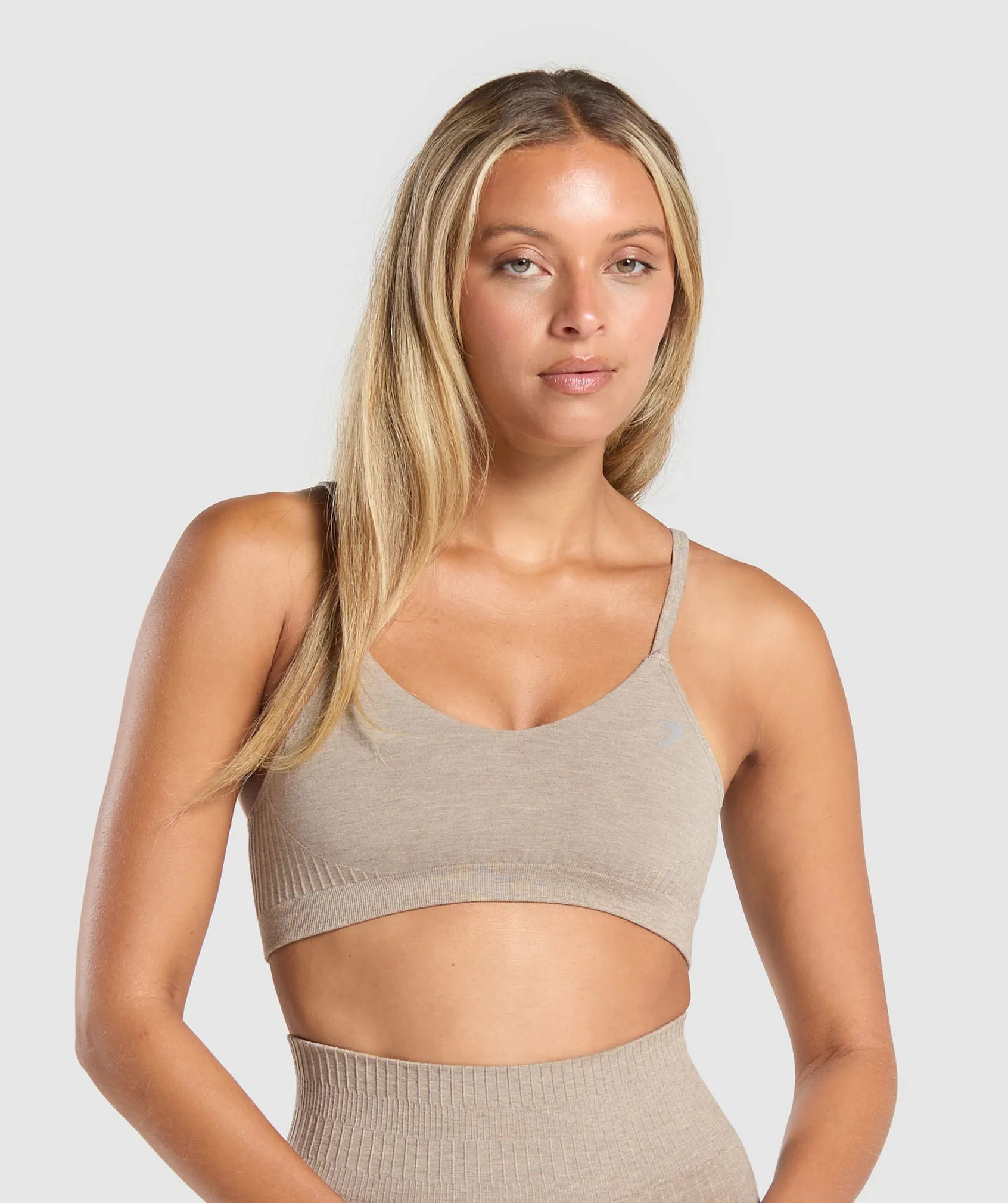 Gymshark Rest Day Seamless Modal Bralette - Pebble Brown Marl sold by Gymshark