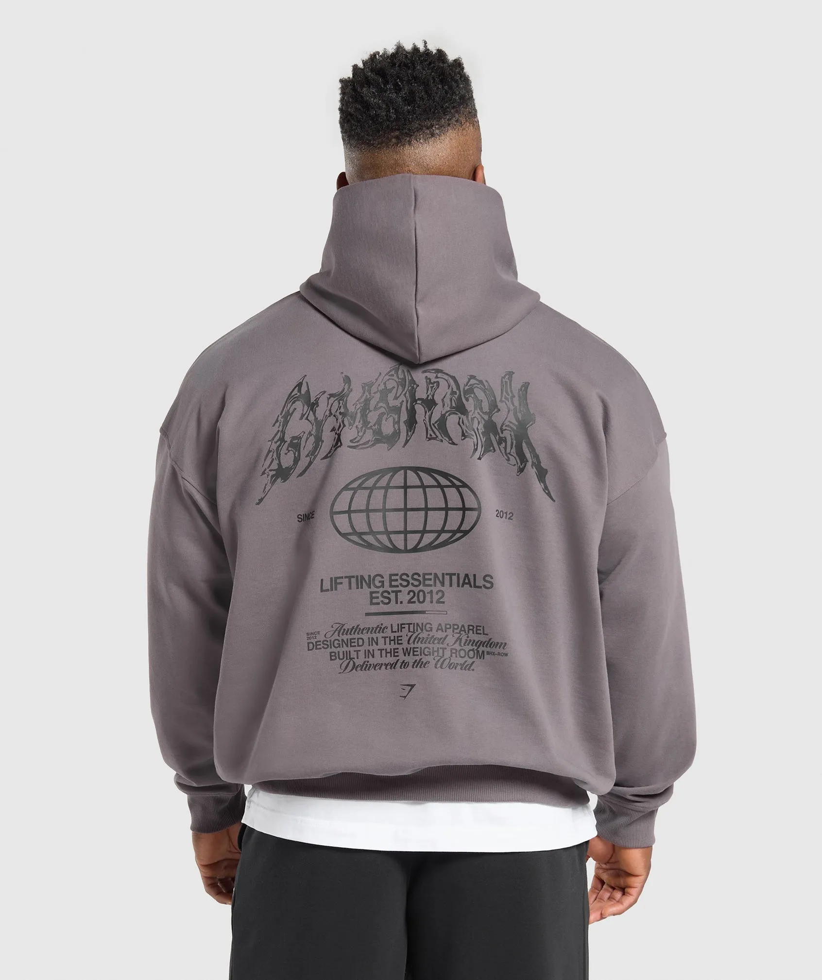 Gymshark Metal Lifting Graphic Hoodie - Brushed Purple sold by Gymshark