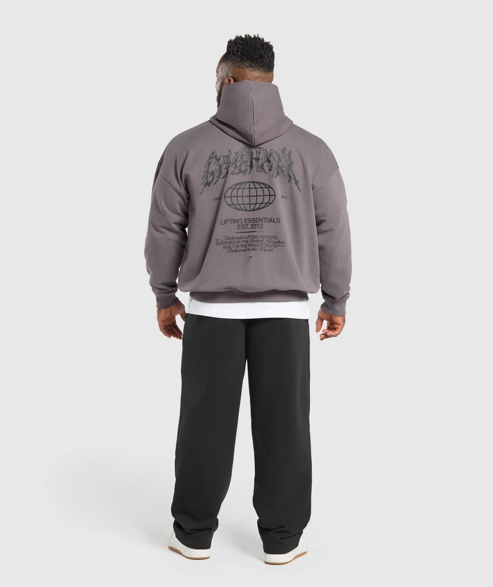 Gymshark Metal Lifting Graphic Hoodie - Brushed Purple sold by Gymshark product image thumbnail 4