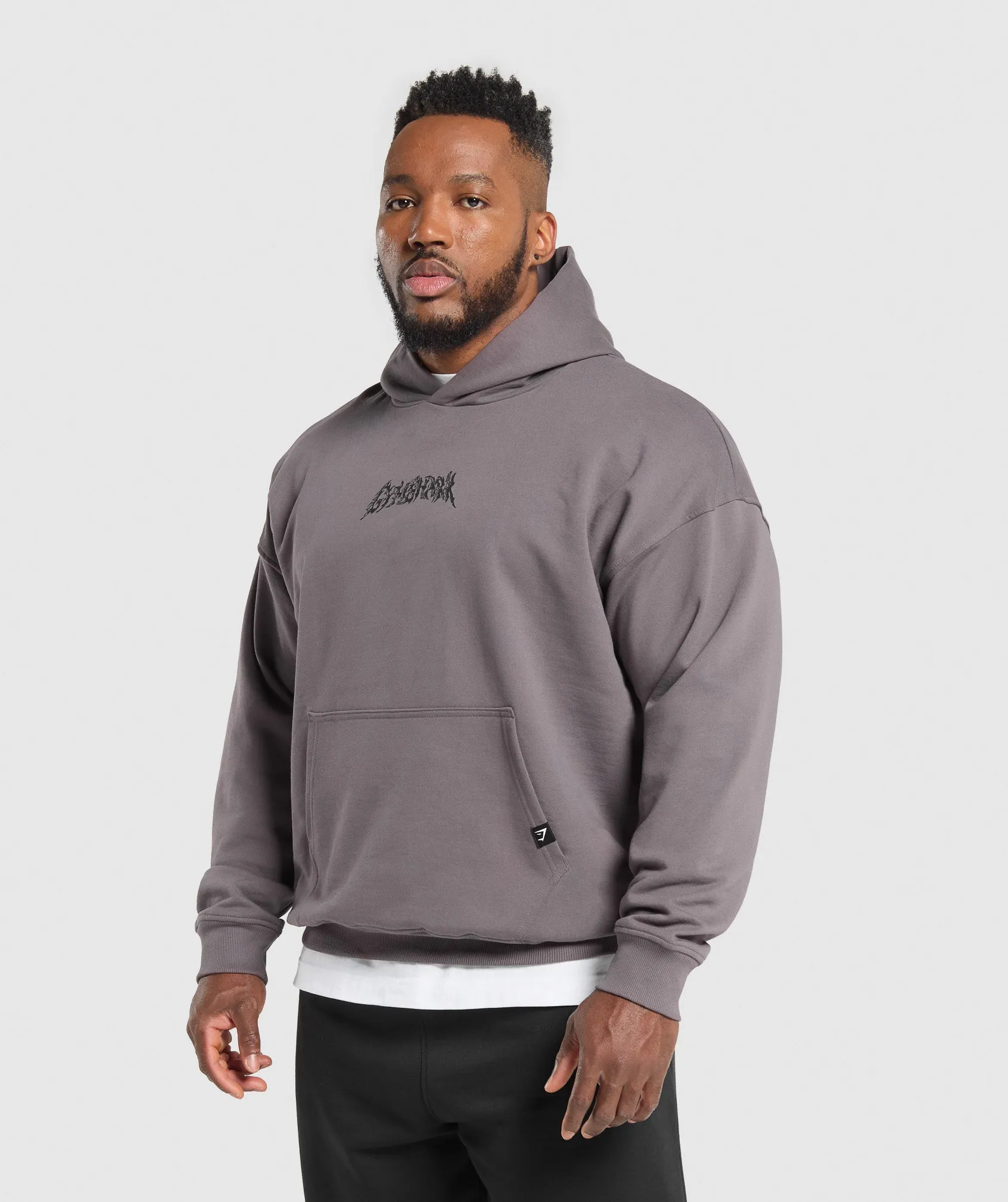 Gymshark Metal Lifting Graphic Hoodie - Brushed Purple sold by Gymshark product image thumbnail 3