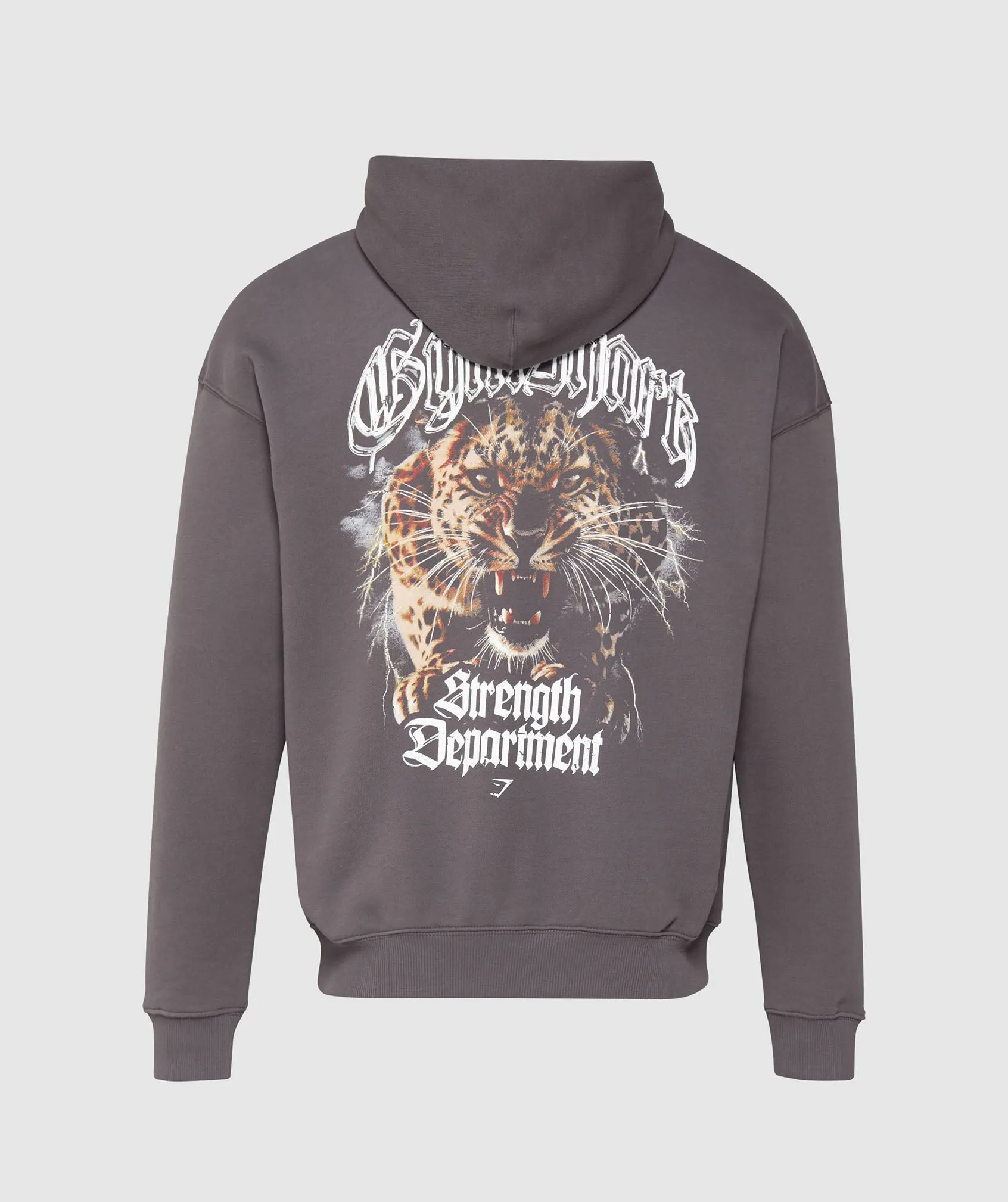 Gymshark Strength Department Animal Oversized Hoodie - Greyed Purple sold by Gymshark
