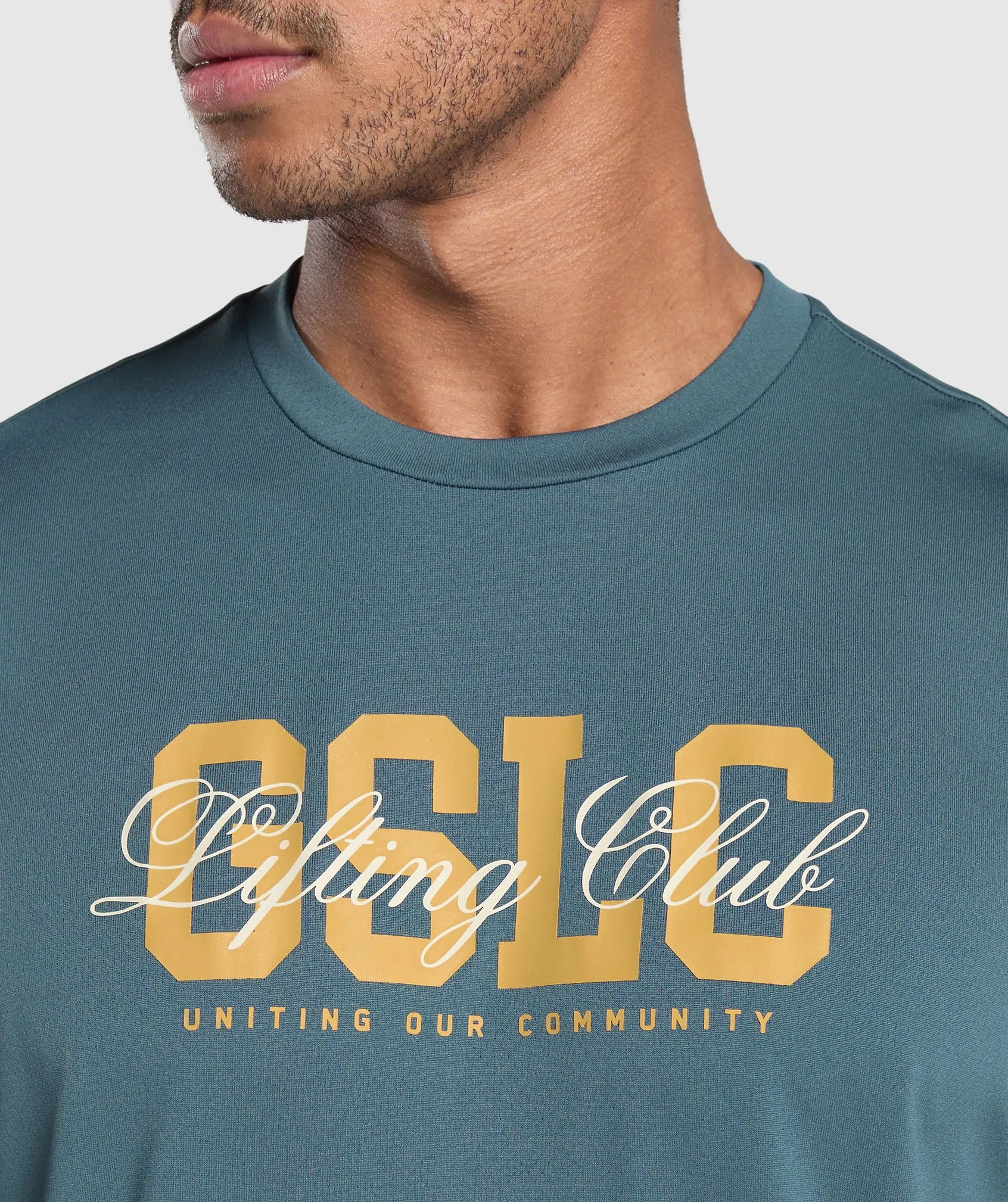 Gymshark Script Graphic T-Shirt - Cargo Blue sold by Gymshark product image thumbnail 5