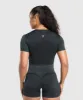 Gymshark Gains Seamless Crop Top - Black sold by Gymshark