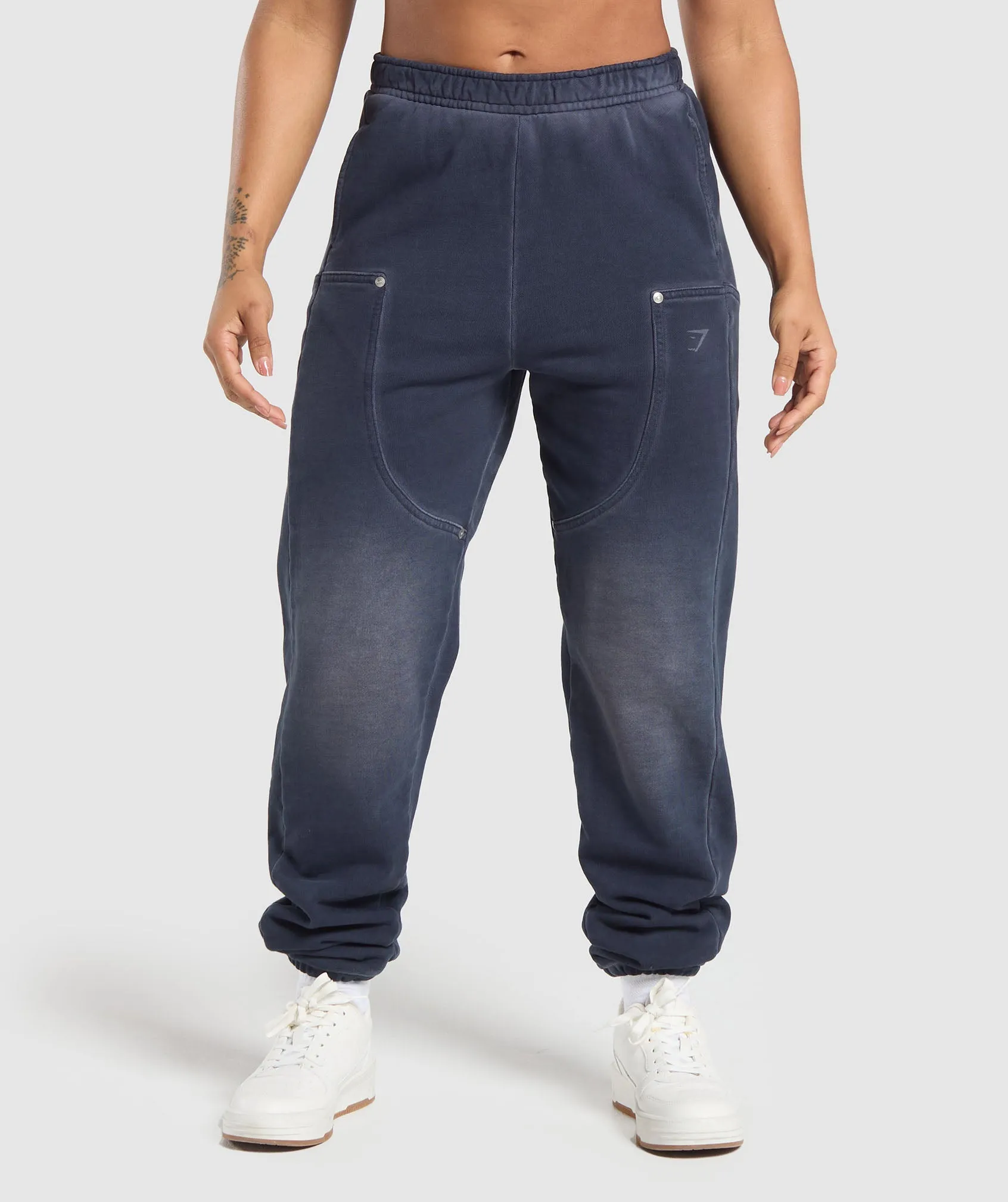 Gymshark Heavyweight Washed Pants - Heavy Blue sold by Gymshark