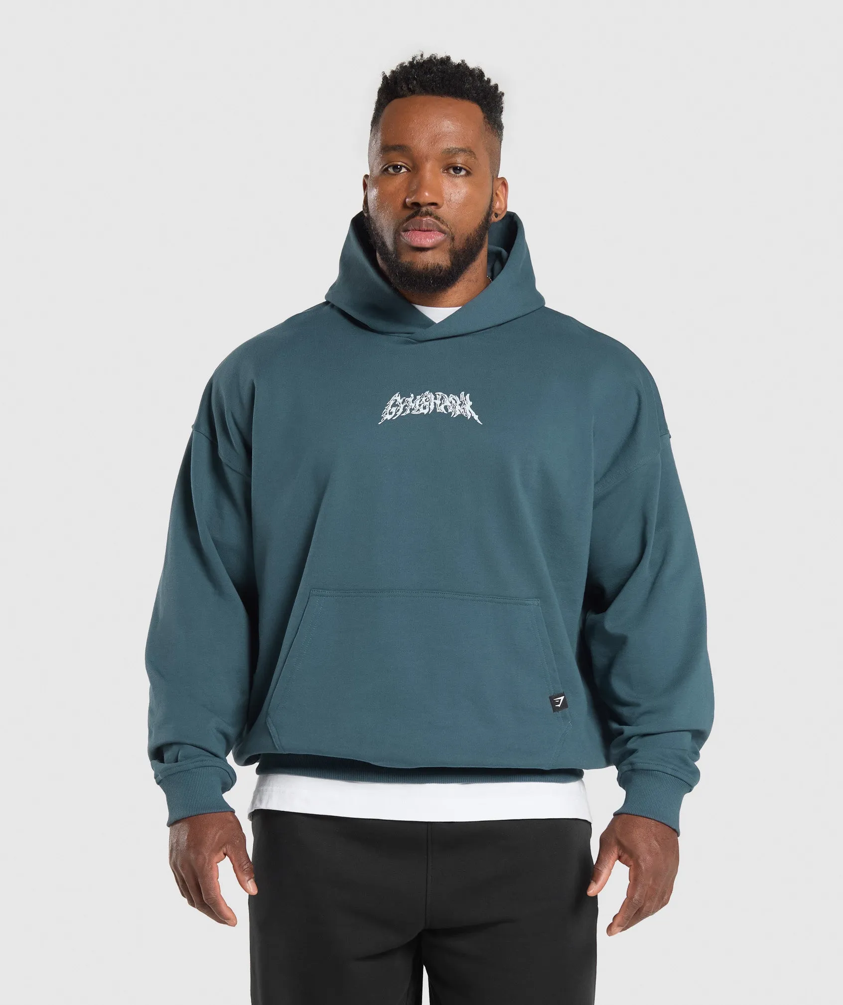 Gymshark Metal Lifting Graphic Hoodie - Cargo Blue sold by Gymshark product image thumbnail 2