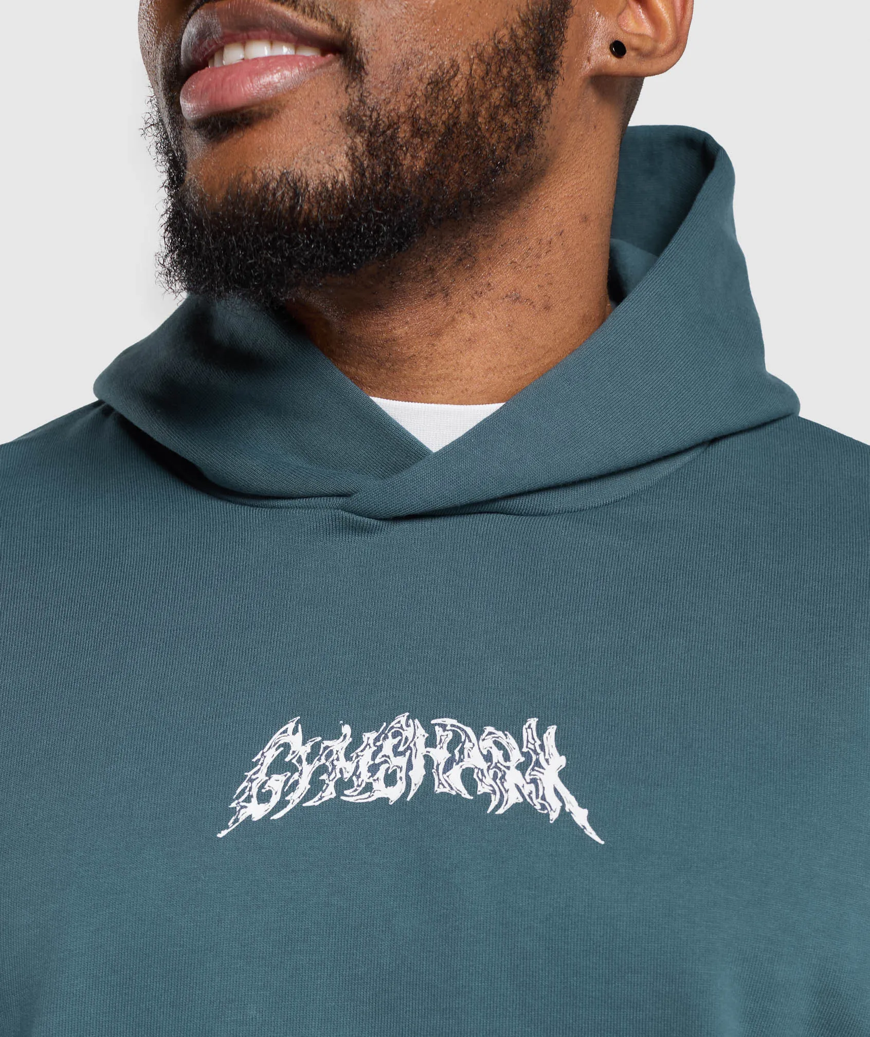 Gymshark Metal Lifting Graphic Hoodie - Cargo Blue sold by Gymshark product image thumbnail 5