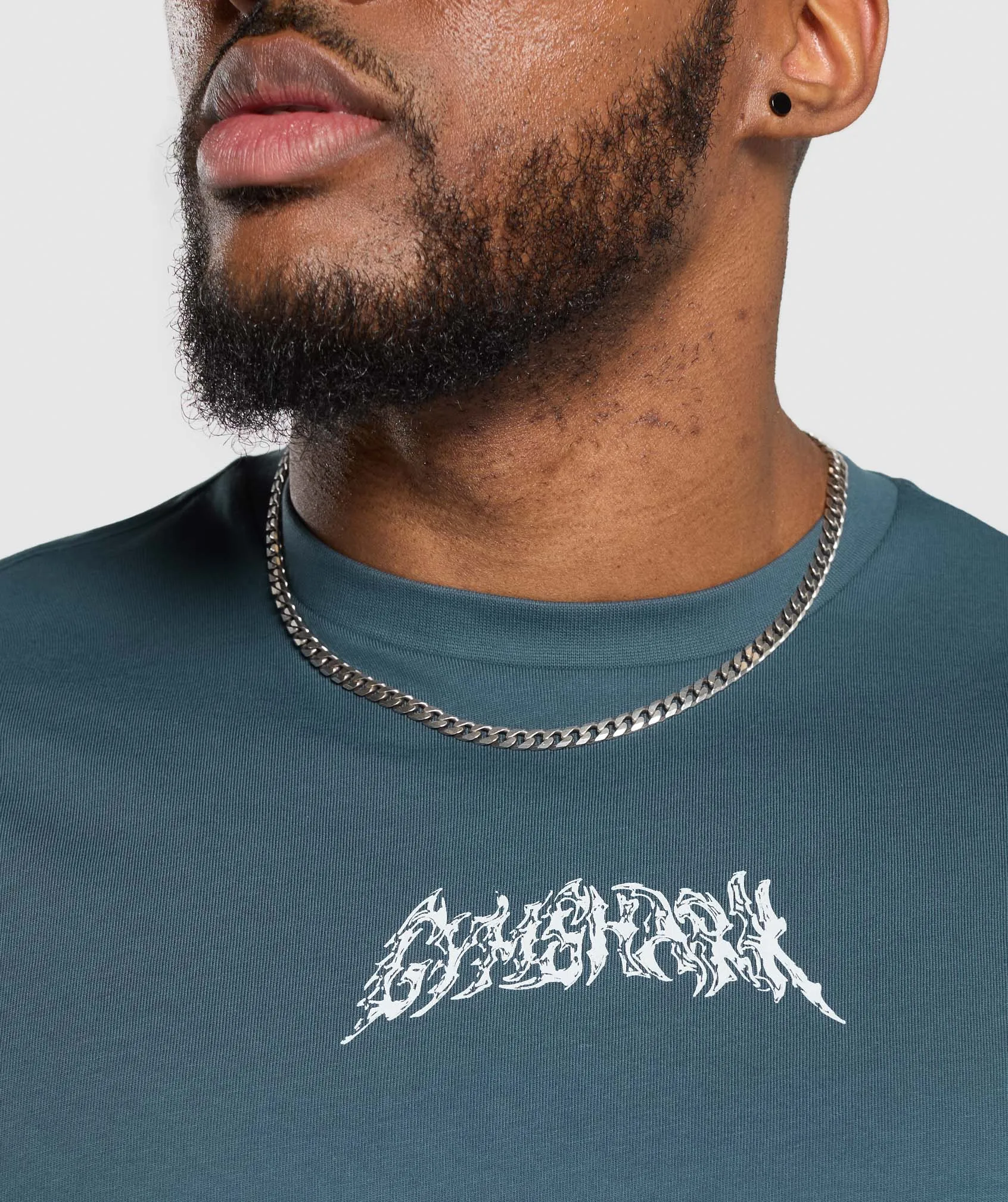 Gymshark Metal Lifting Graphic T-Shirt - Cargo Blue sold by Gymshark product image thumbnail 5