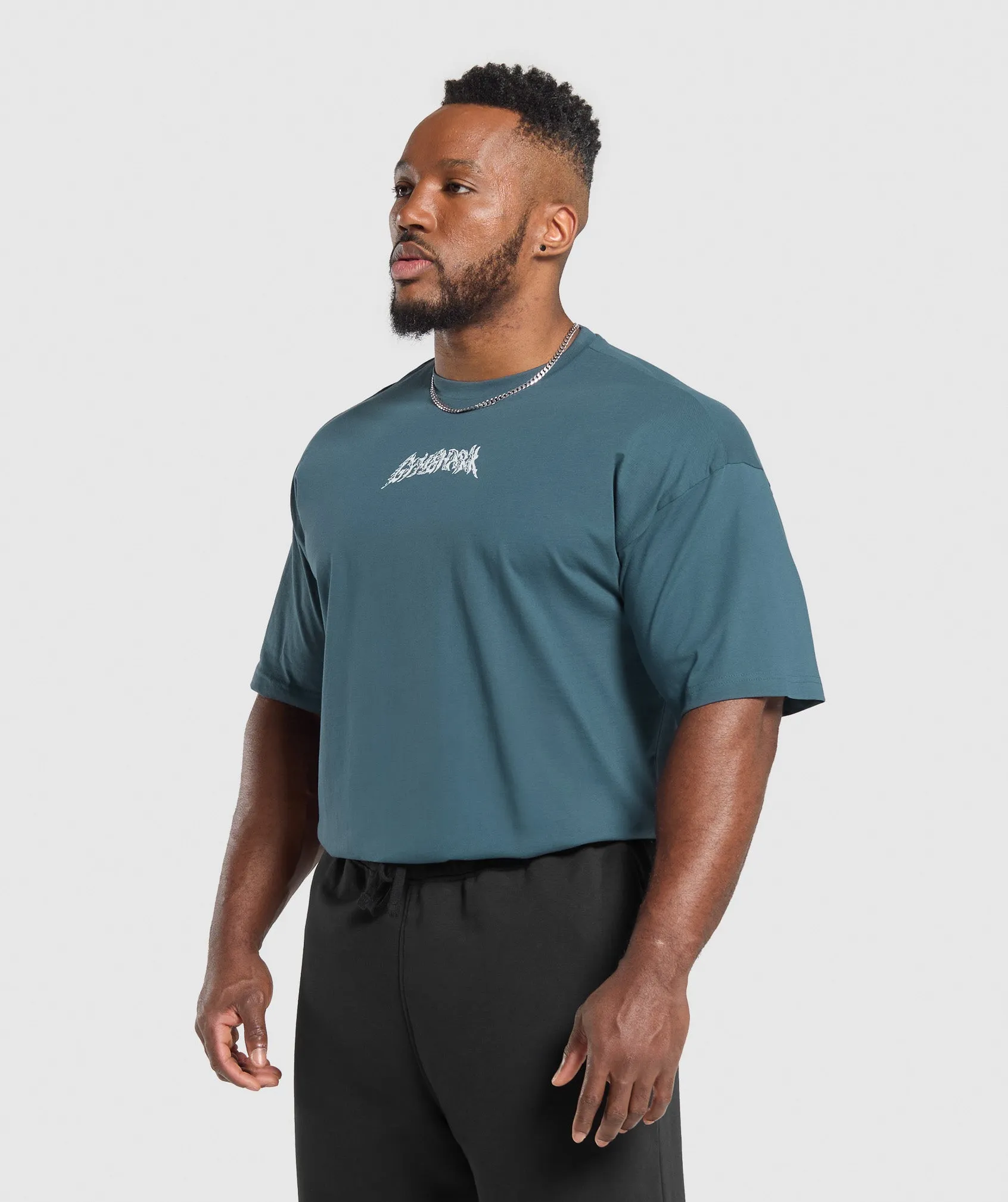 Gymshark Metal Lifting Graphic T-Shirt - Cargo Blue sold by Gymshark product image thumbnail 3