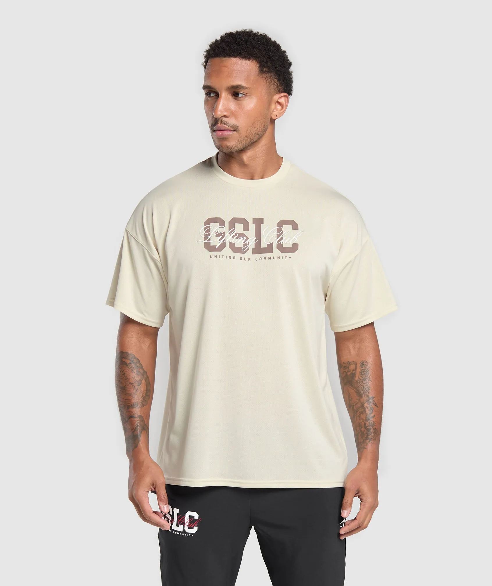 Gymshark Script Graphic T-Shirt - Ecru White sold by Gymshark