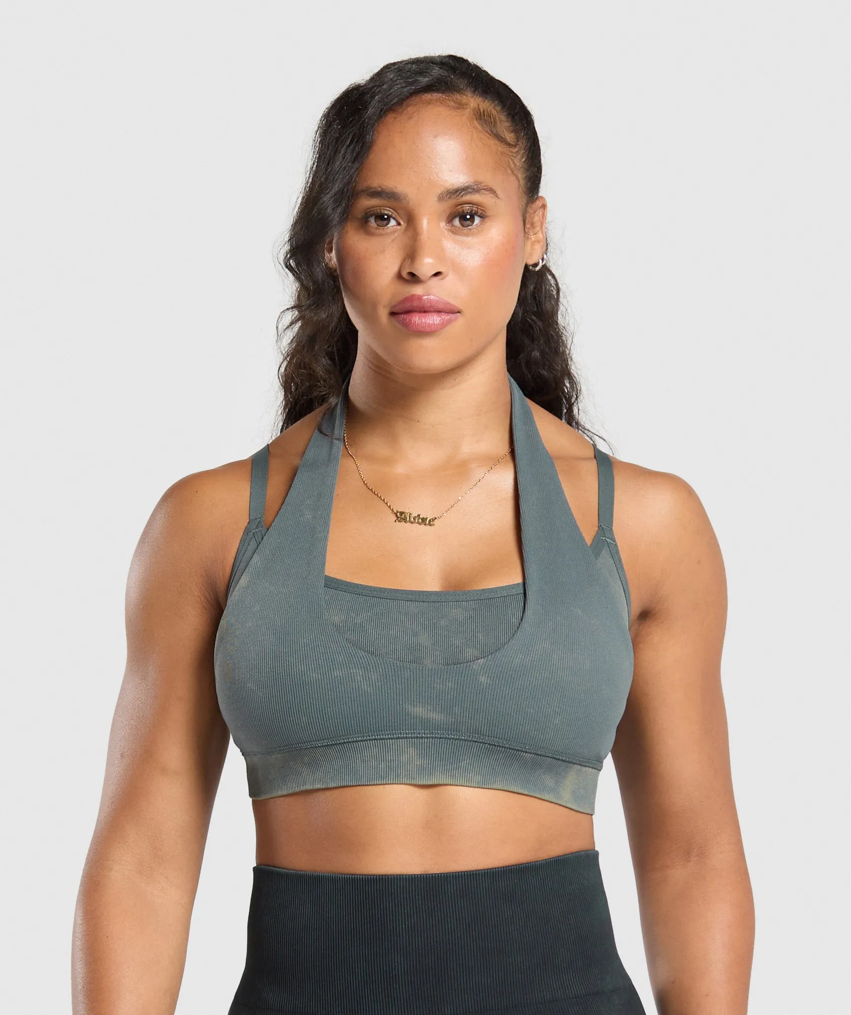 Gymshark Gains Seamless Bralette - Slate Teal sold by Gymshark