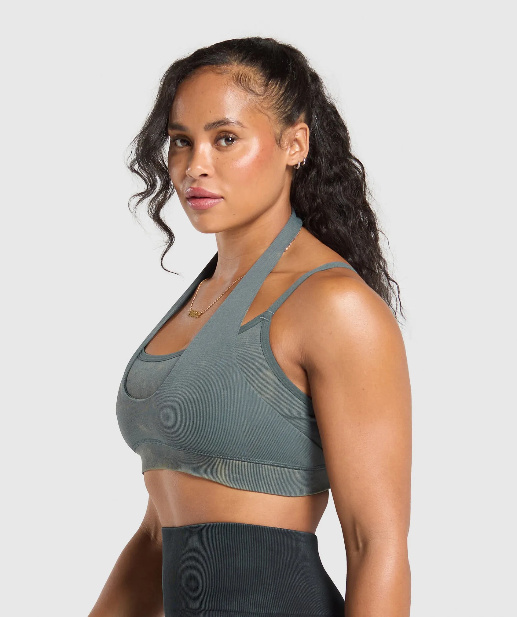 Gymshark Gains Seamless Bralette - Slate Teal sold by Gymshark product image thumbnail 3