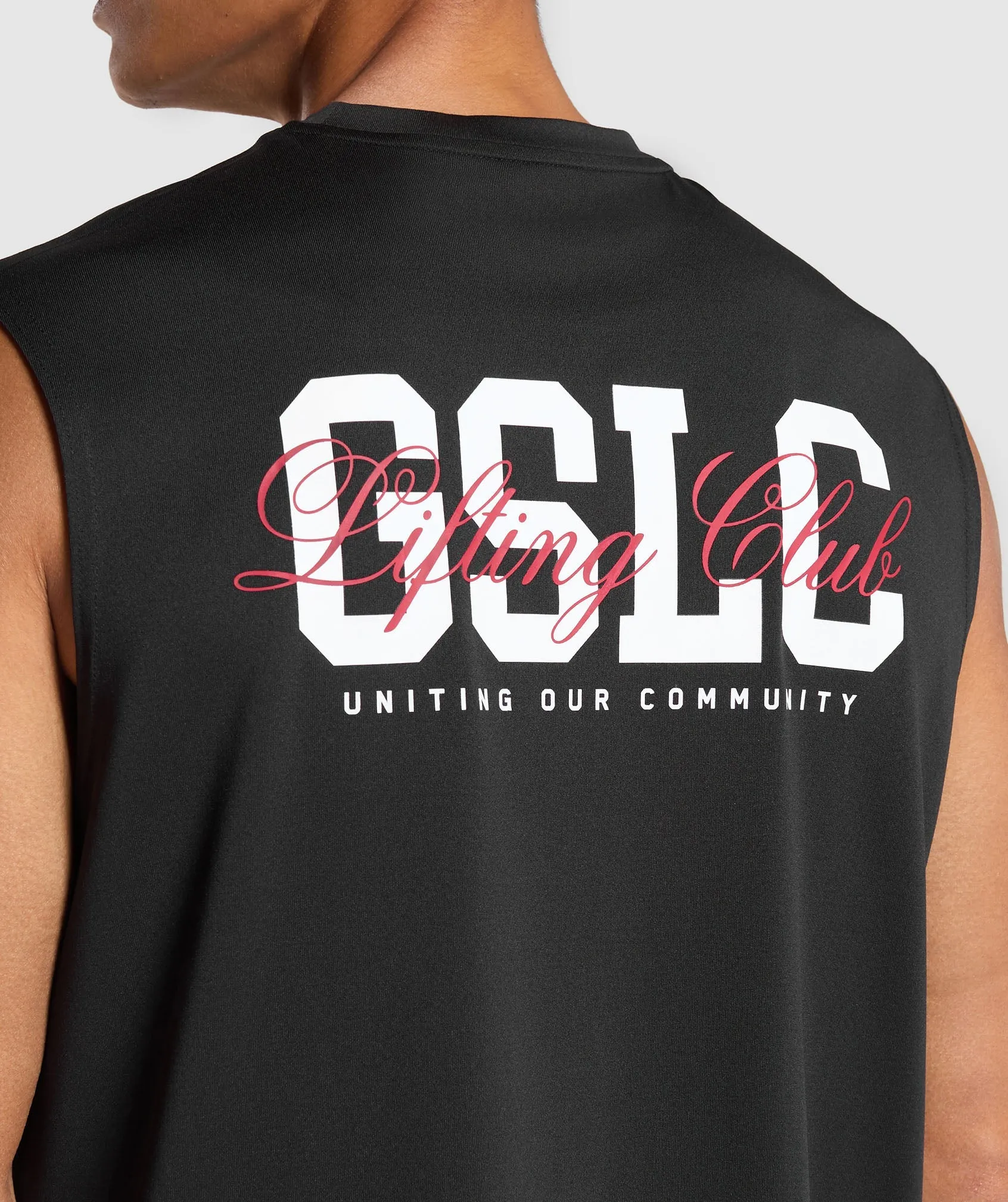 Gymshark Script Graphic Cut Off Tank - Black sold by Gymshark product image thumbnail 5