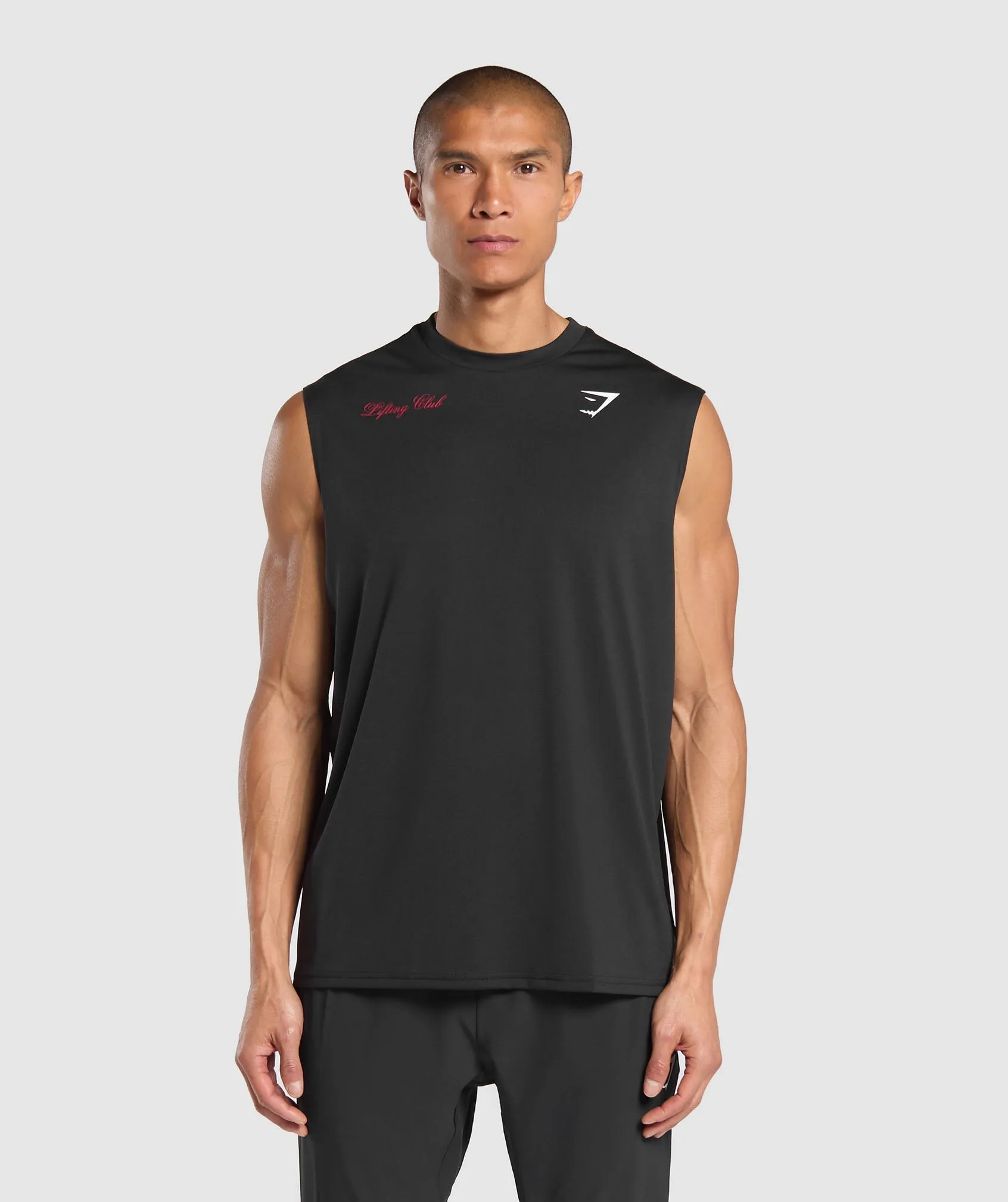 Gymshark Script Graphic Cut Off Tank - Black sold by Gymshark product image thumbnail 2
