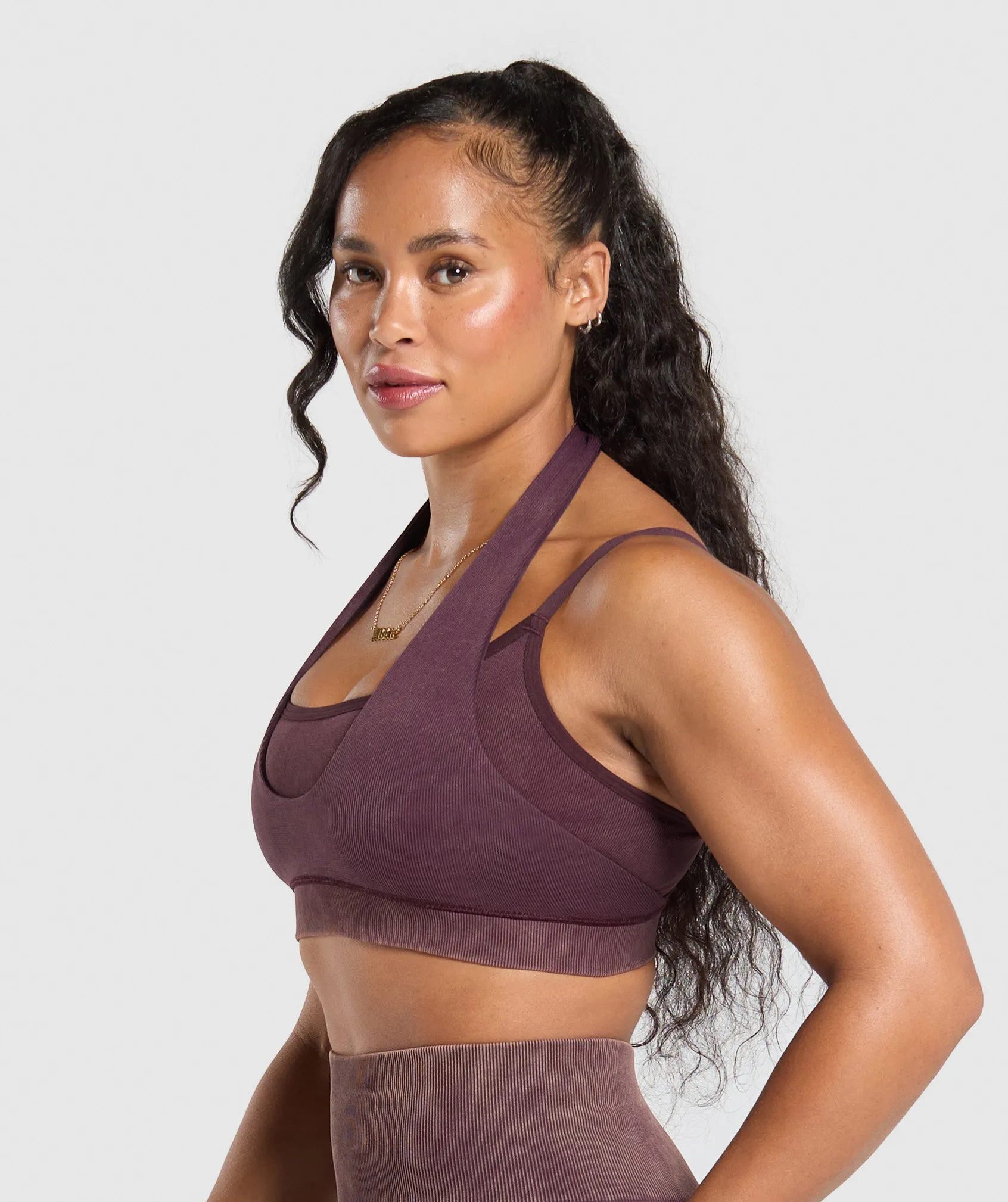 Gymshark Gains Seamless Bralette - Depth Purple sold by Gymshark product image thumbnail 3