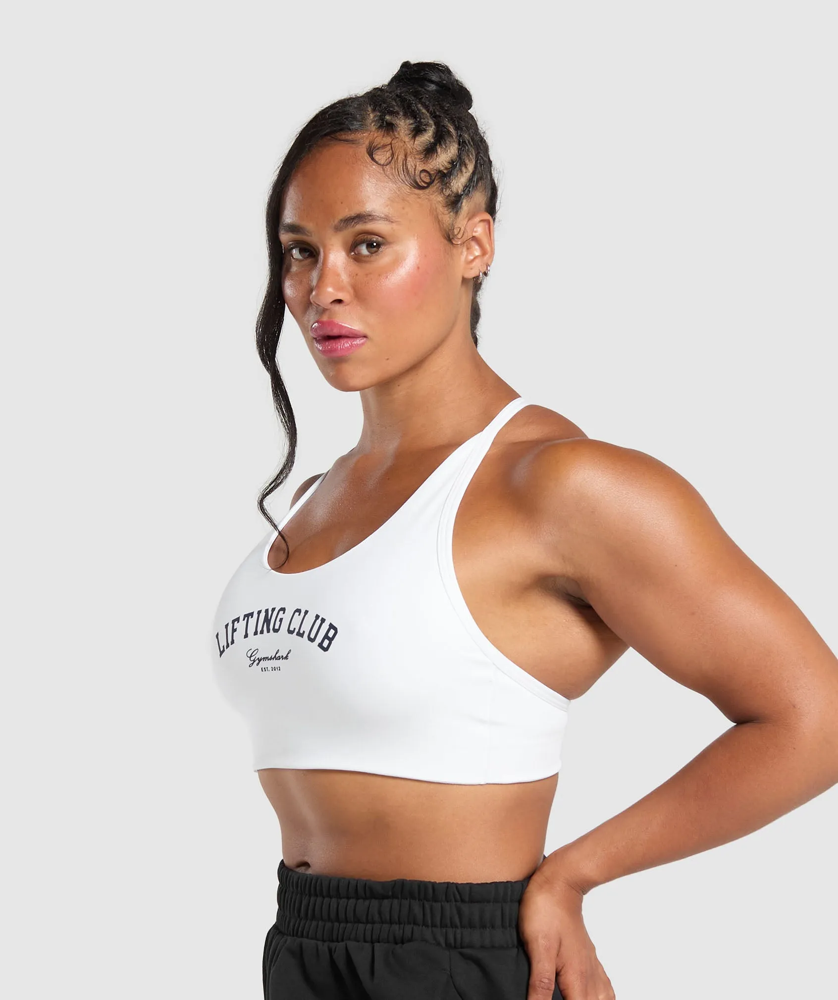 Gymshark Lifting Club Retro Bra - White sold by Gymshark product image thumbnail 3