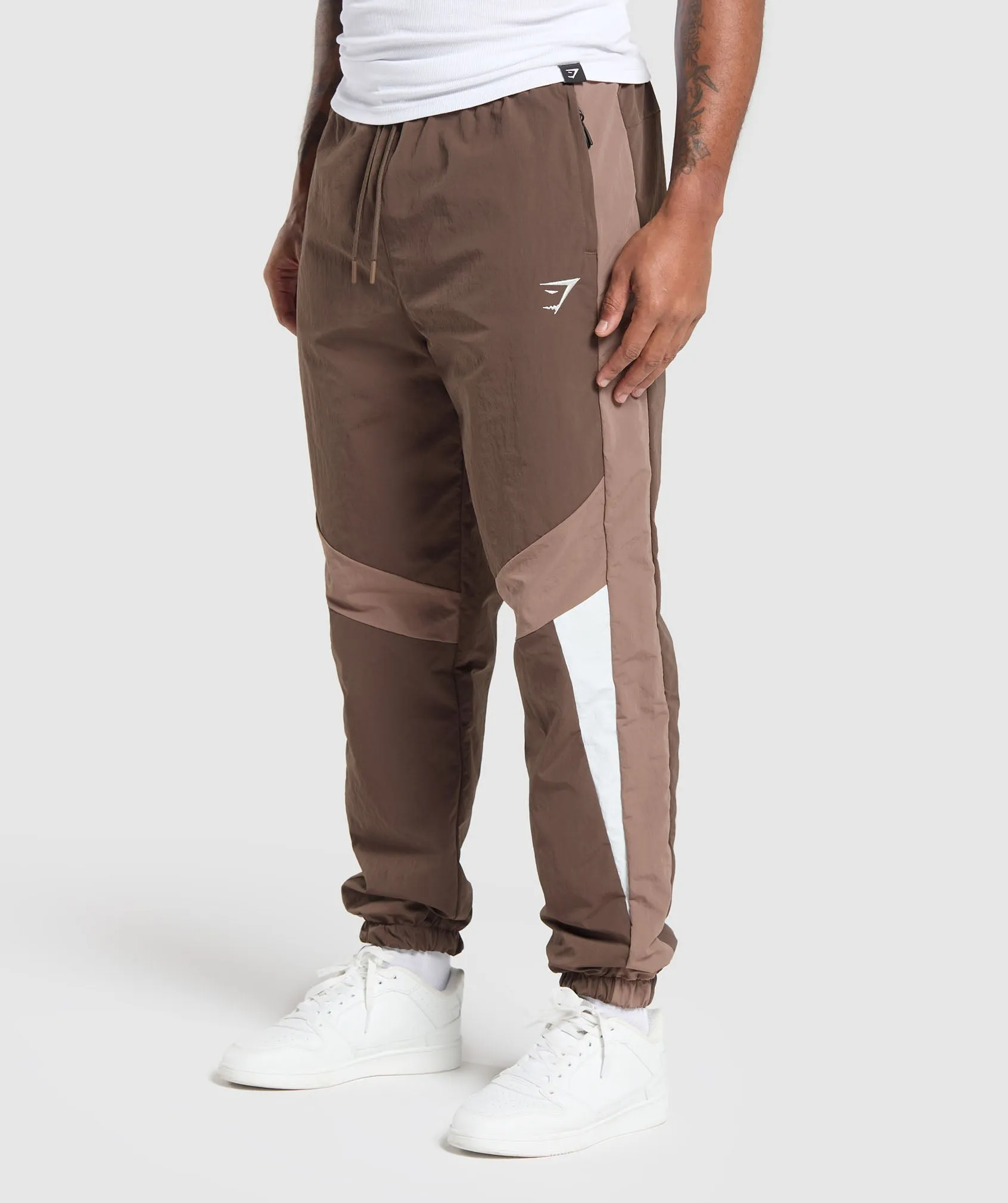 Gymshark Retro Track Pants - Walnut Brown/Mocha Mauve/Soft White sold by Gymshark product image thumbnail 3