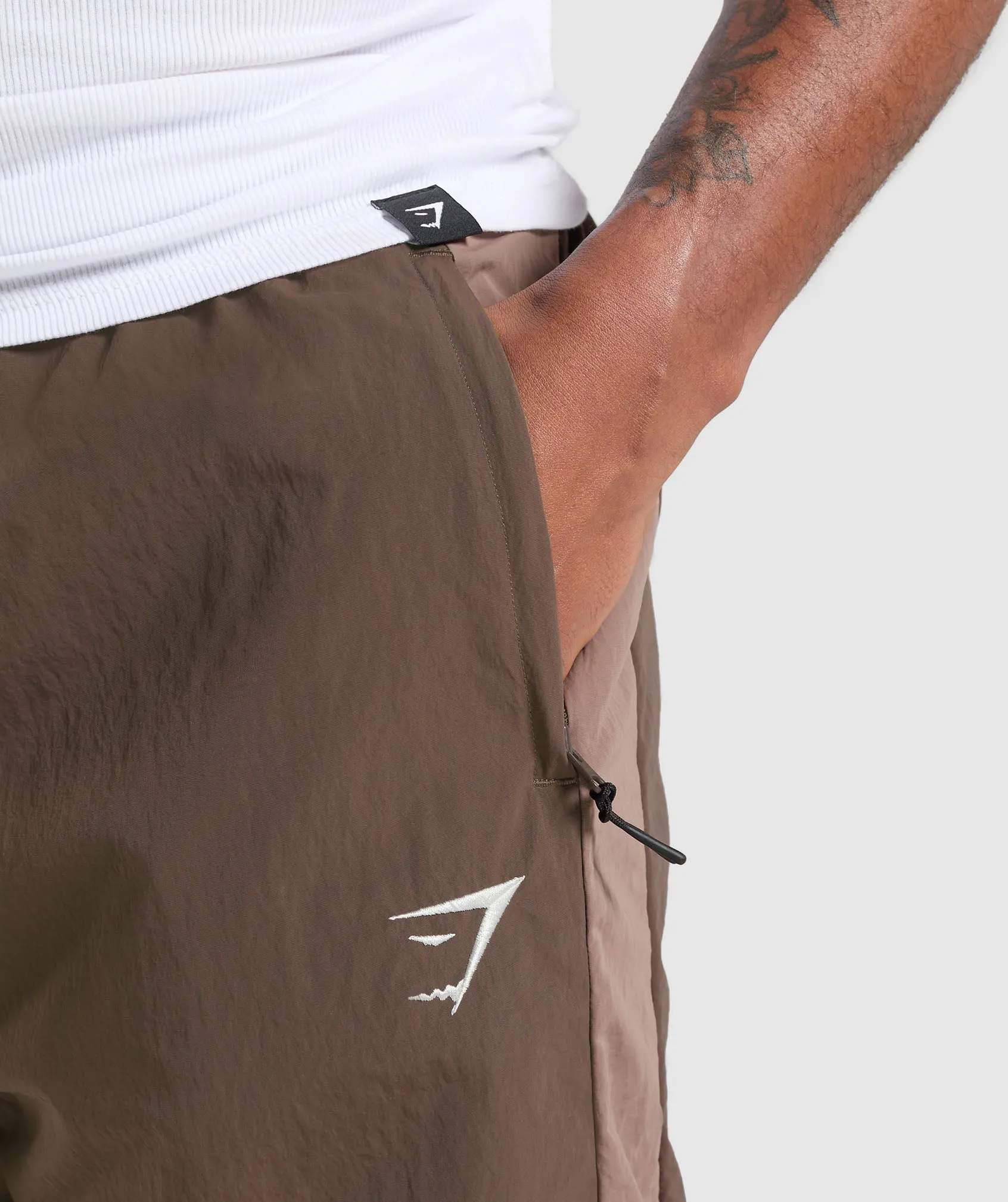 Gymshark Retro Track Pants - Walnut Brown/Mocha Mauve/Soft White sold by Gymshark product image thumbnail 5