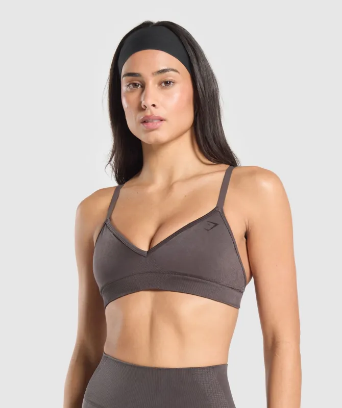 Gymshark Vital Shine Limited Edition Sports Bra - Greyed Purple sold by Gymshark