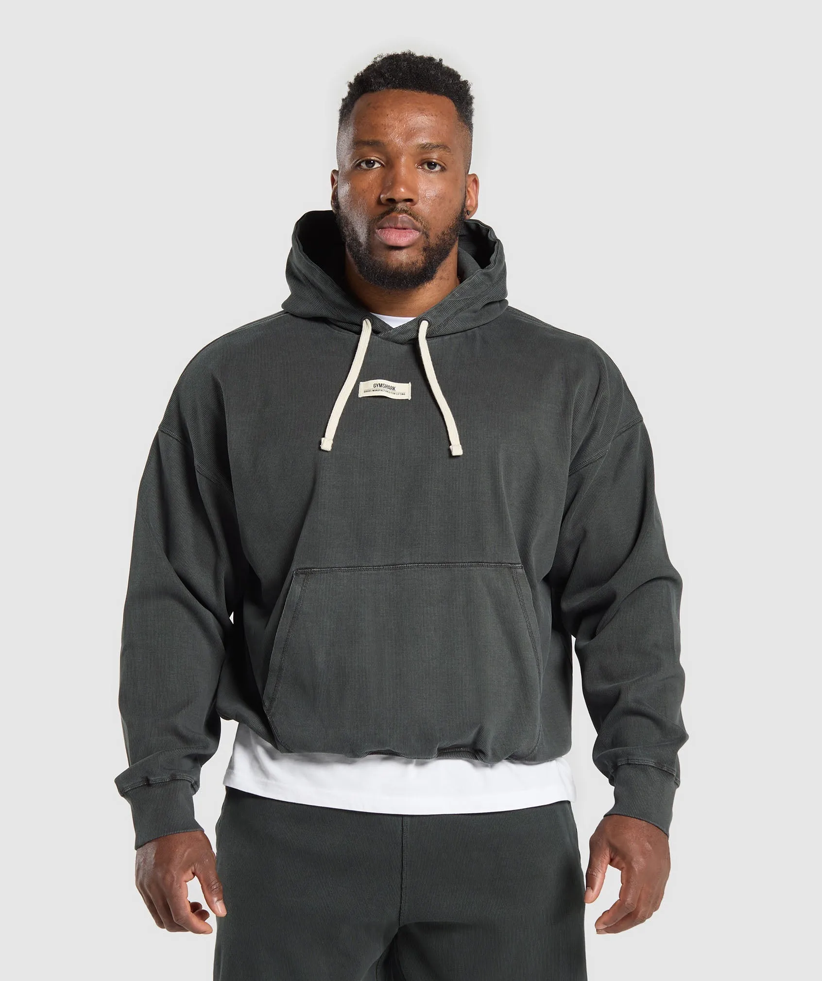 Gymshark Heavyweight Rib Hoodie - Asphalt Grey sold by Gymshark