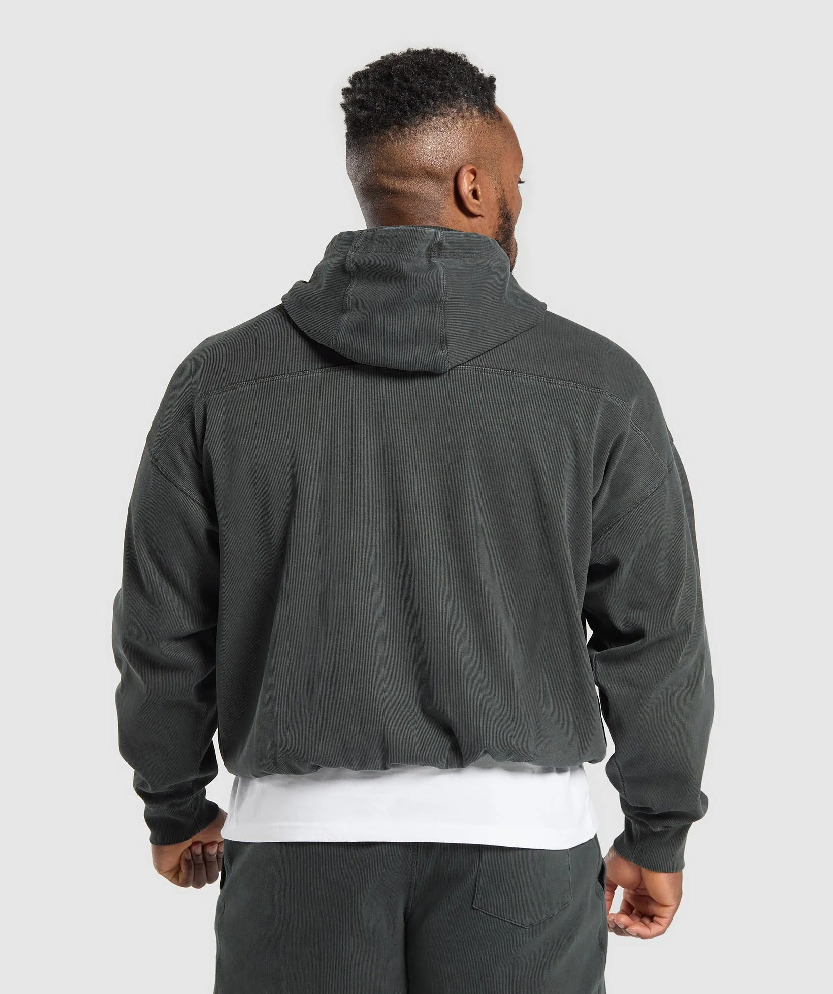 Gymshark Heavyweight Rib Hoodie - Asphalt Grey sold by Gymshark product image thumbnail 2