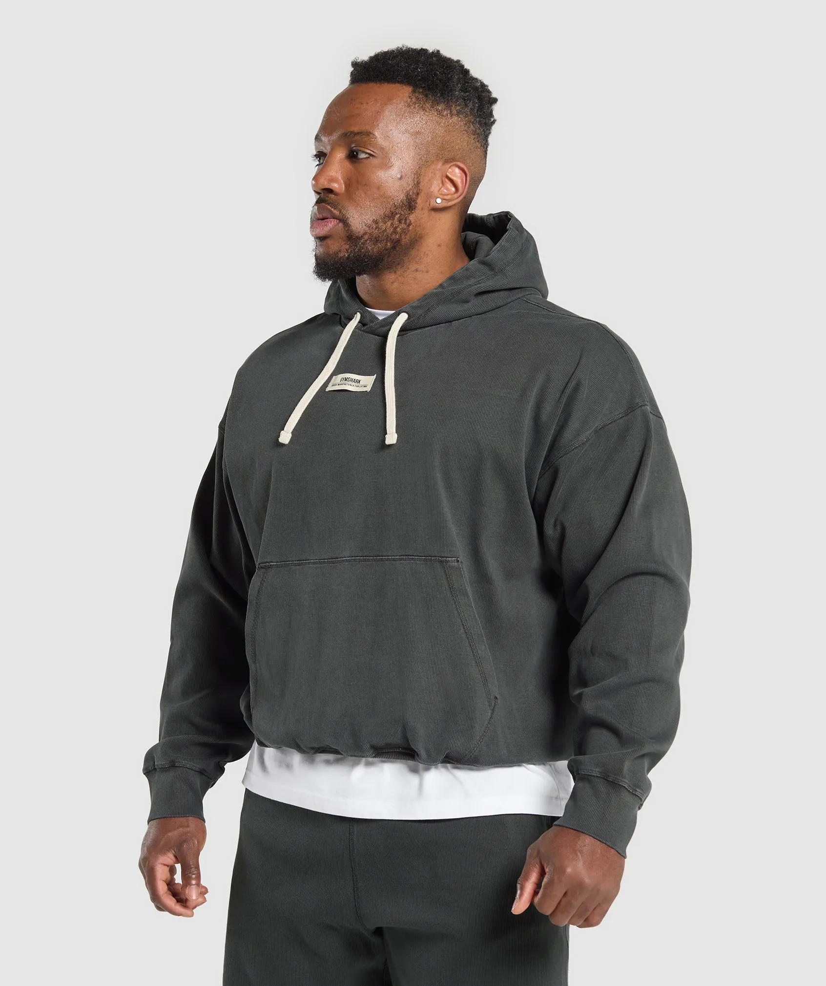 Gymshark Heavyweight Rib Hoodie - Asphalt Grey sold by Gymshark product image thumbnail 3