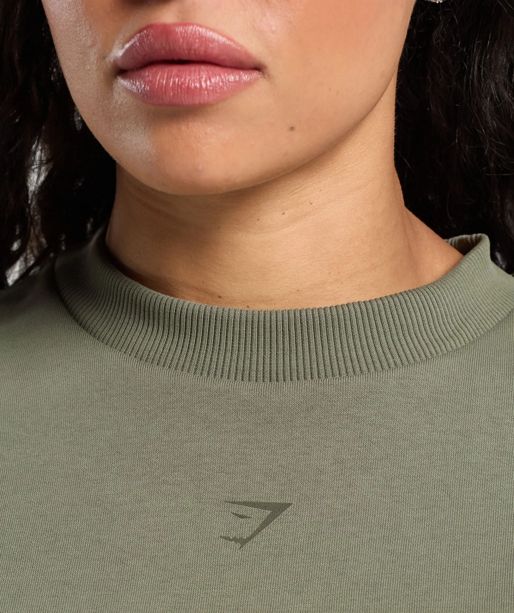 Gymshark Two Strong Women Sweatshirt - Base Green sold by Gymshark product image thumbnail 5