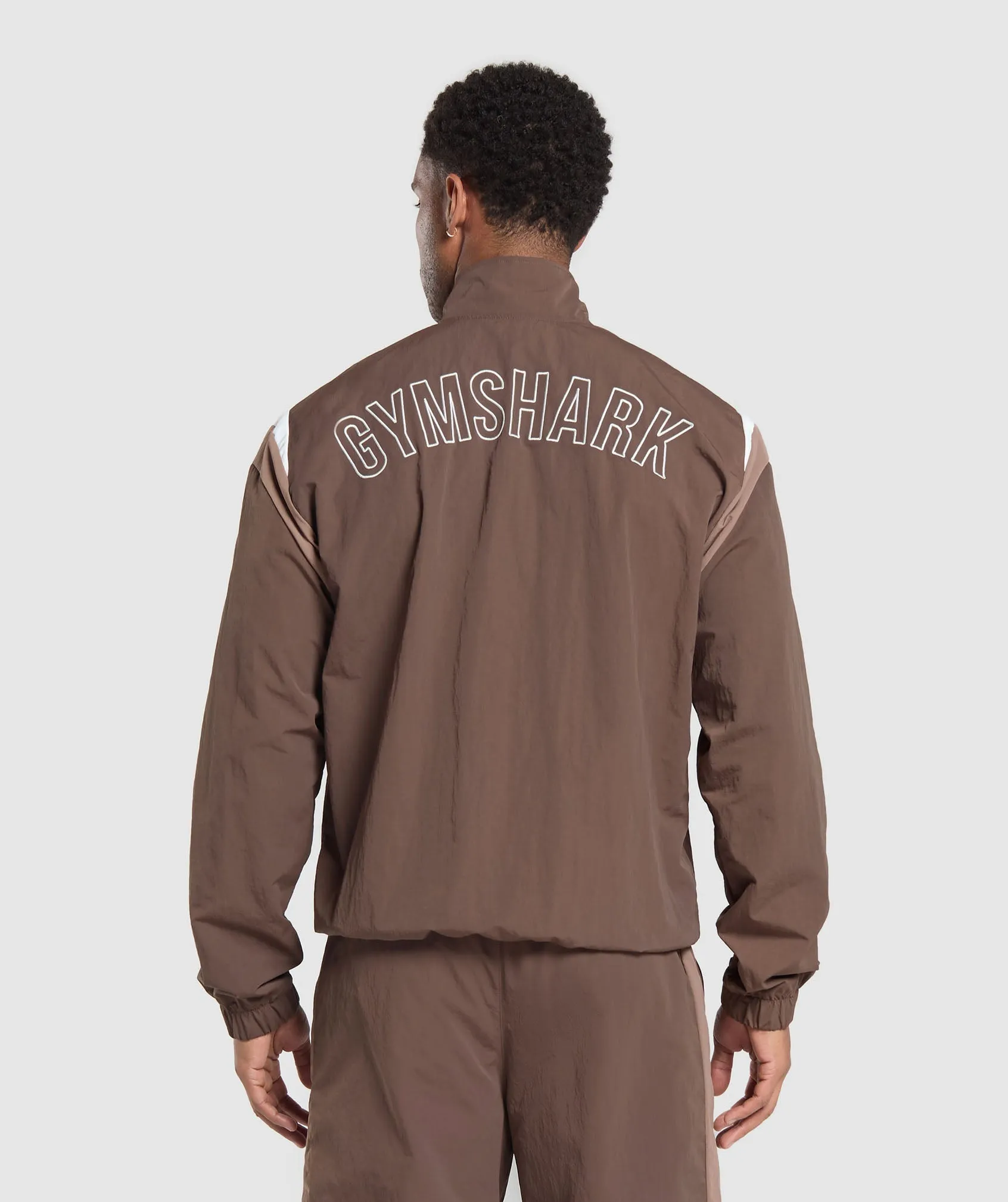 Gymshark Retro Track Jacket - Walnut Brown/Mocha Mauve/Soft White sold by Gymshark product image thumbnail 2