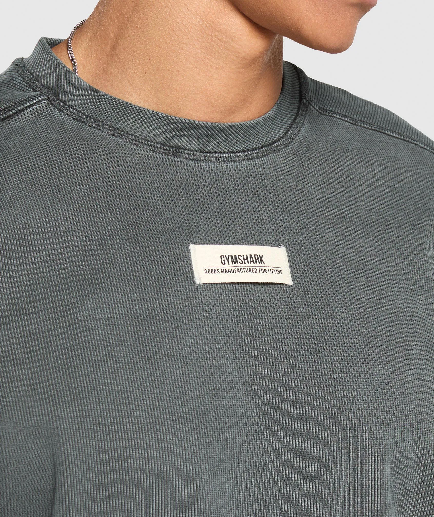 Gymshark Heavyweight Rib Crew - Asphalt Grey sold by Gymshark product image thumbnail 5