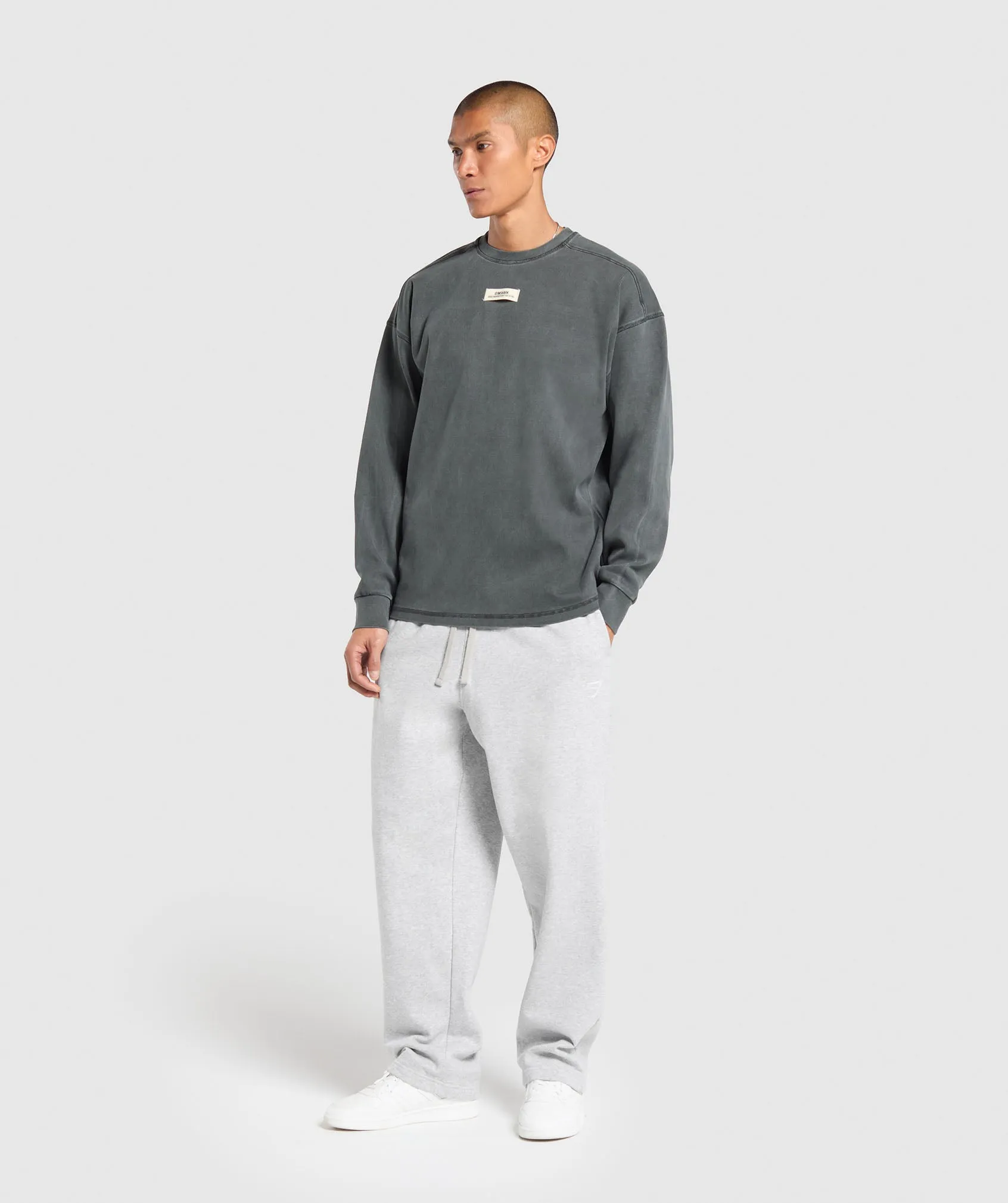 Gymshark Heavyweight Rib Crew - Asphalt Grey sold by Gymshark product image thumbnail 4