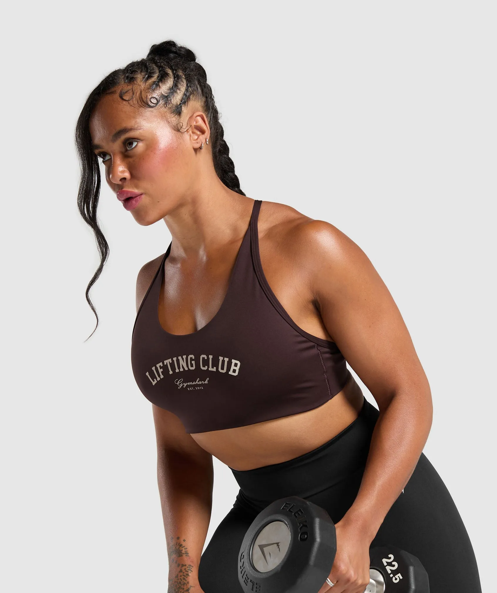 Gymshark Lifting Club Retro Bra - Heritage Brown sold by Gymshark product image thumbnail 5