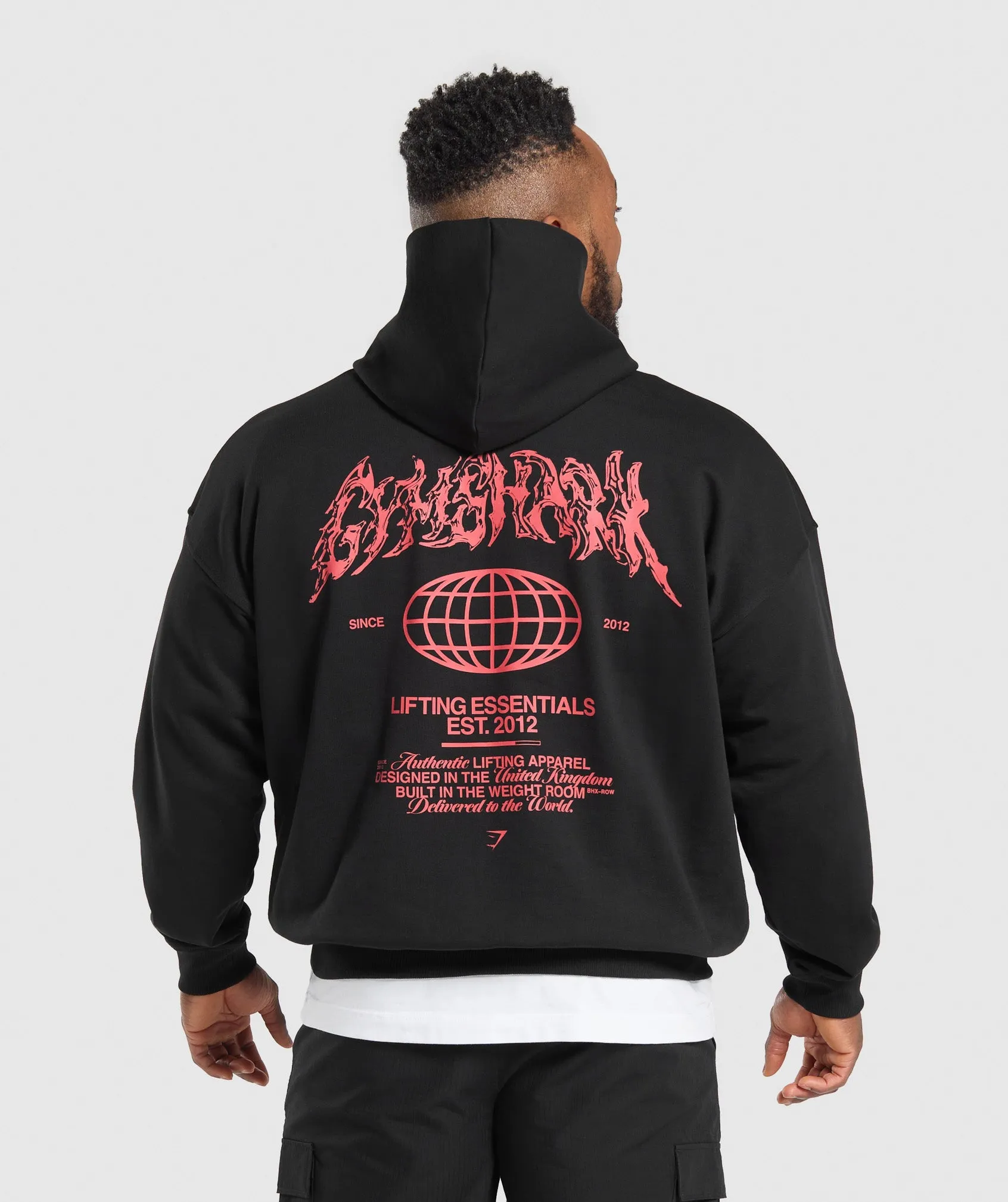 Gymshark Metal Lifting Graphic Hoodie - Black sold by Gymshark