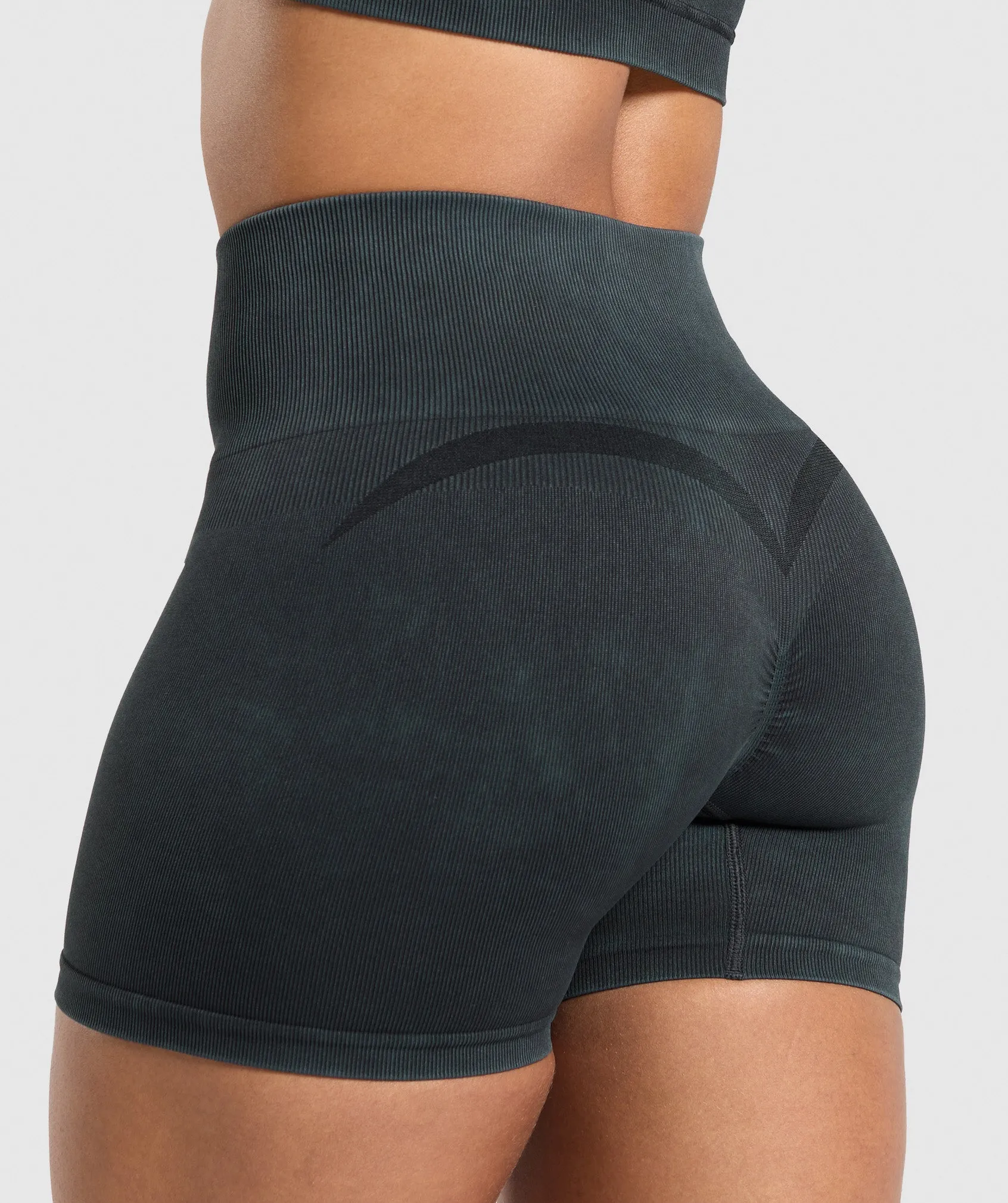 Gymshark Gains Seamless Plain Shorts - Black sold by Gymshark product image thumbnail 5