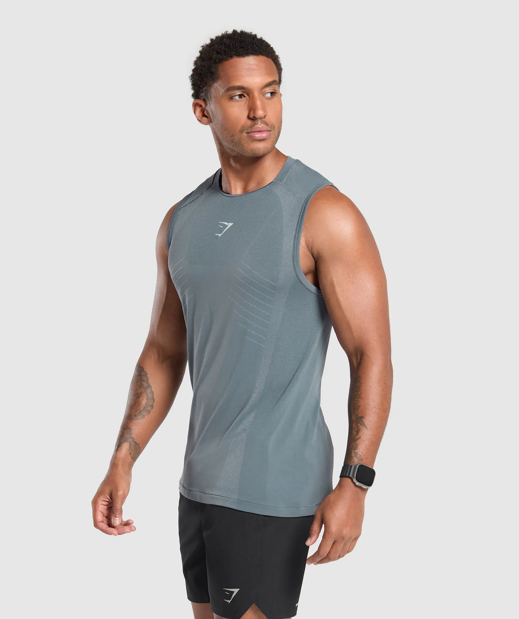 Gymshark Apex Seamless Tank - Iron Blue/Cool Blue sold by Gymshark product image thumbnail 3