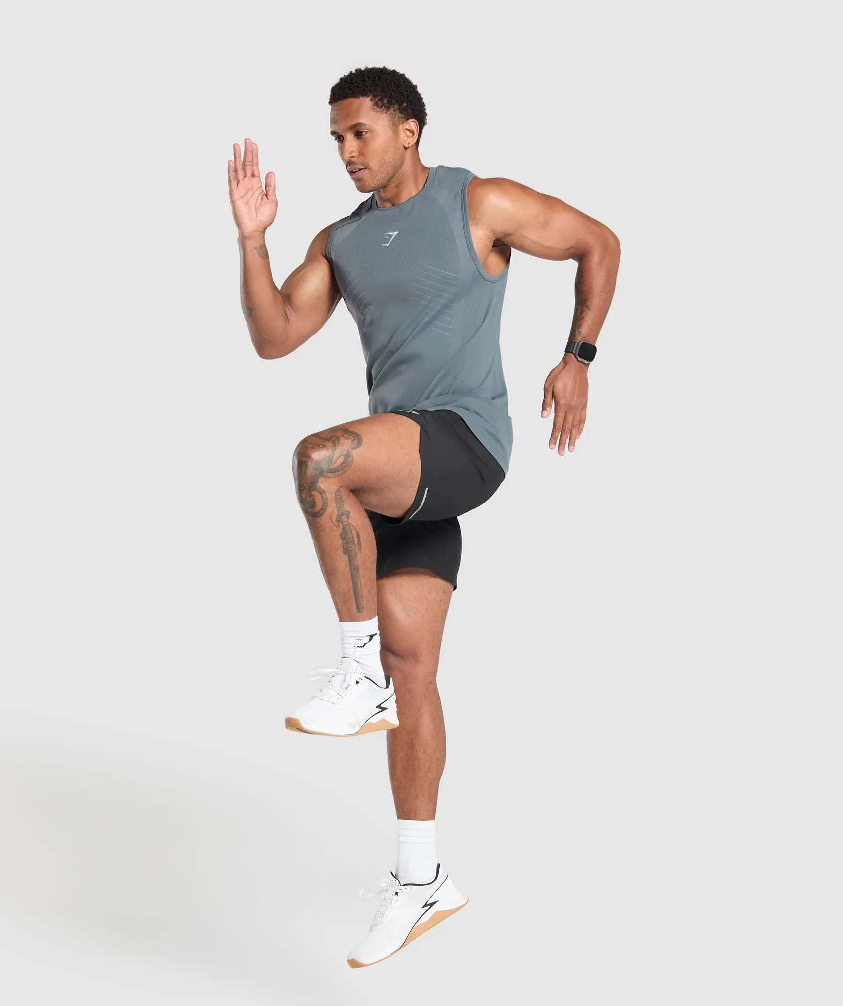 Gymshark Apex Seamless Tank - Iron Blue/Cool Blue sold by Gymshark product image thumbnail 4