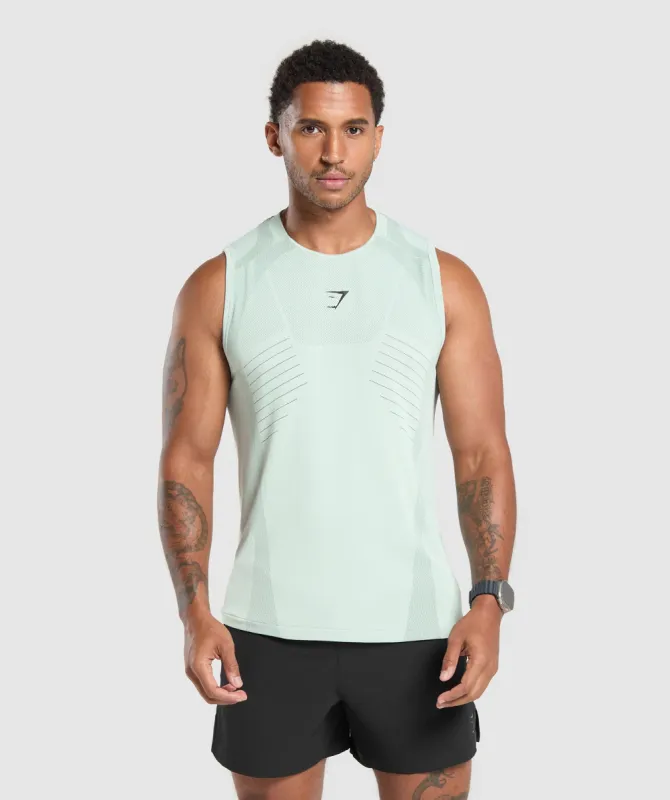 Gymshark Apex Seamless Tank - Cool Turquoise/Black sold by Gymshark