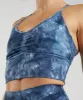 Gymshark Elevate Longline Sports Bra - Lakeside Blue Spray Dye sold by Gymshark