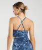 Gymshark Elevate Longline Sports Bra - Lakeside Blue Spray Dye sold by Gymshark