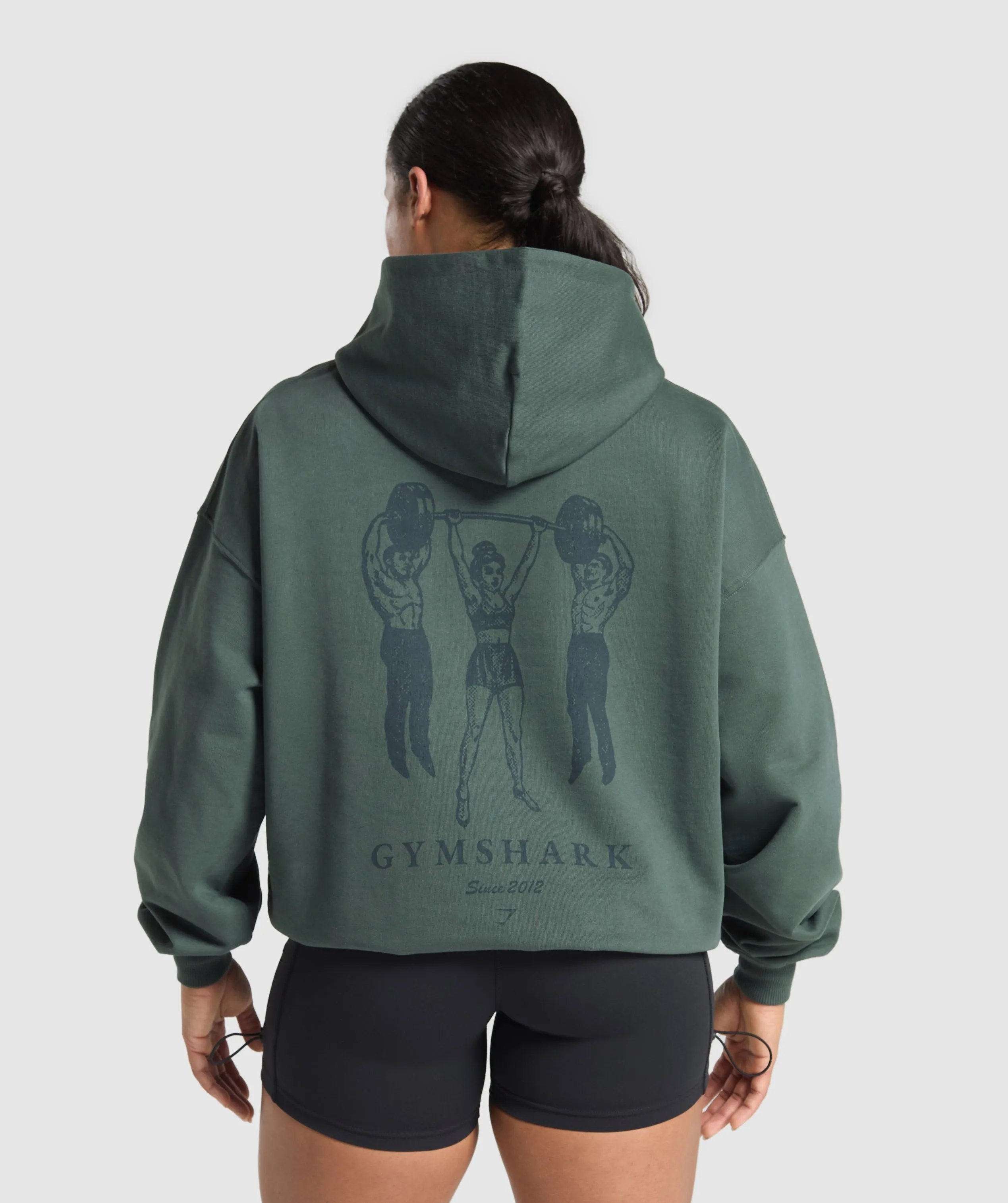 Gymshark Retro Lifting Oversized Hoodie - Slate Teal sold by Gymshark product image thumbnail 2