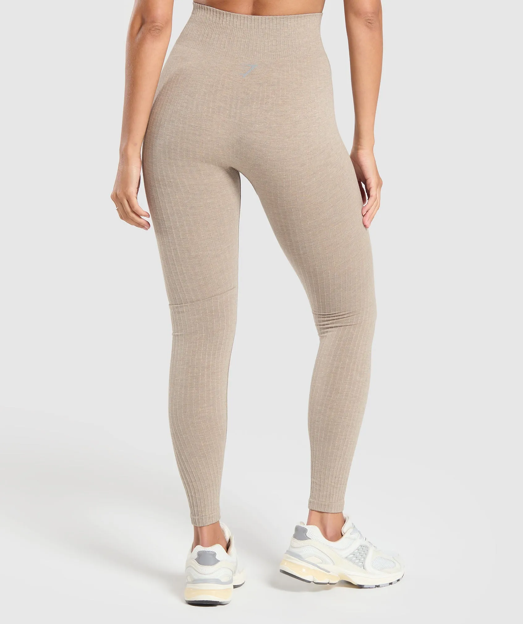 Gymshark Lux Seamless Leggings - Pebble Brown Marl sold by Gymshark product image thumbnail 2