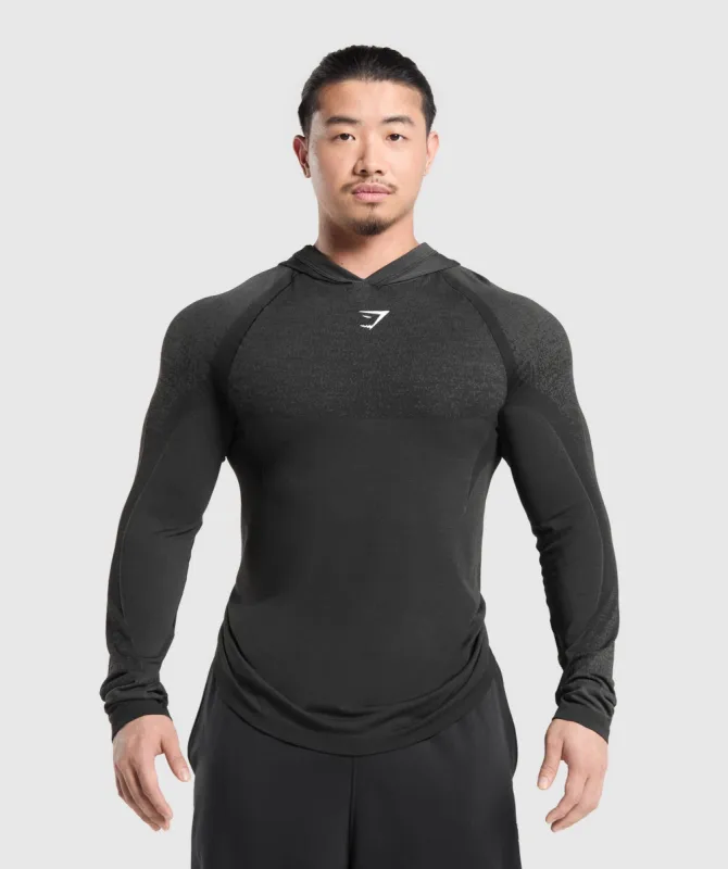 Gymshark Shadow Seamless Hoodie - Black sold by Gymshark