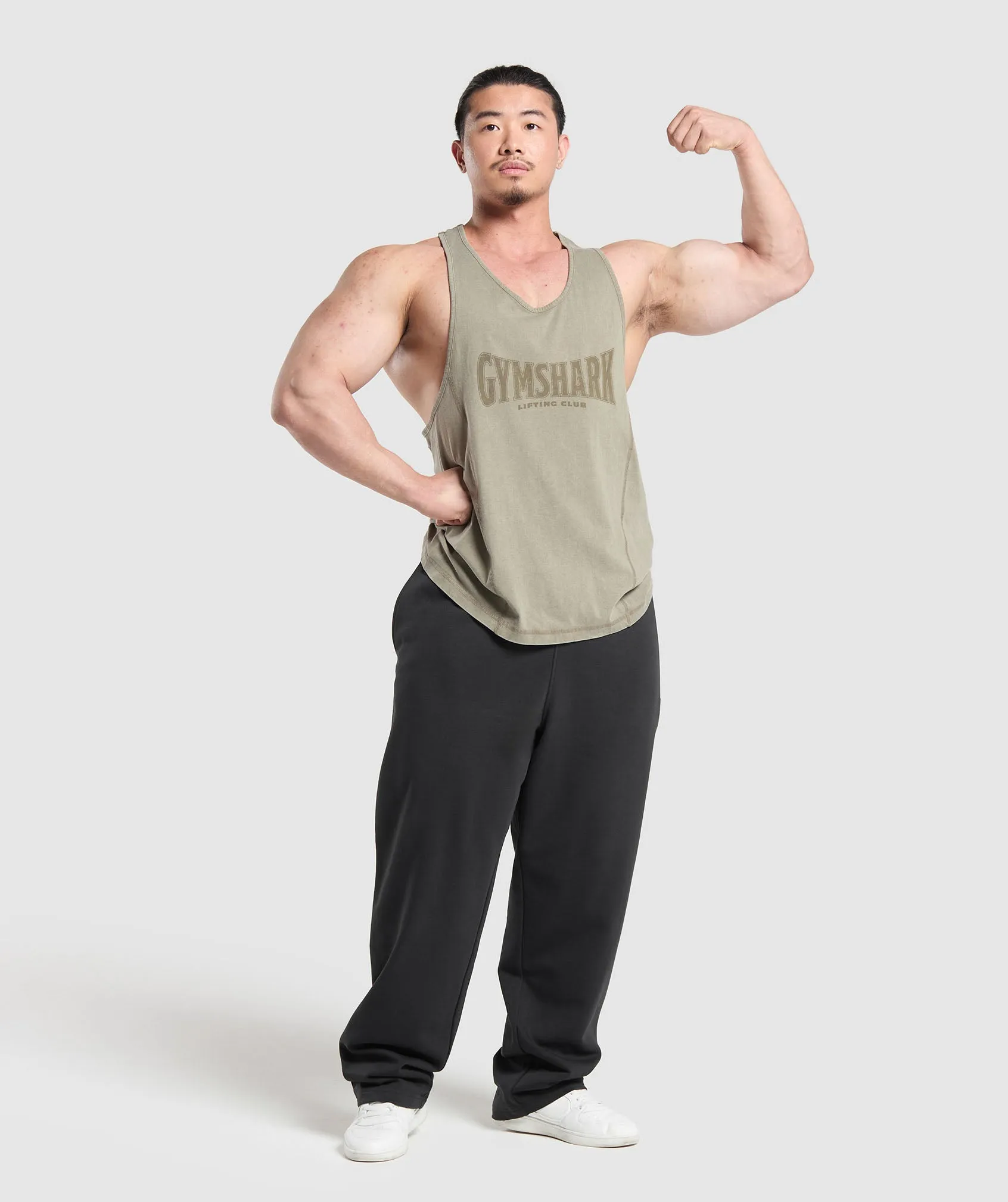 Gymshark Heritage Washed Stringer - Utility Green sold by Gymshark product image thumbnail 5