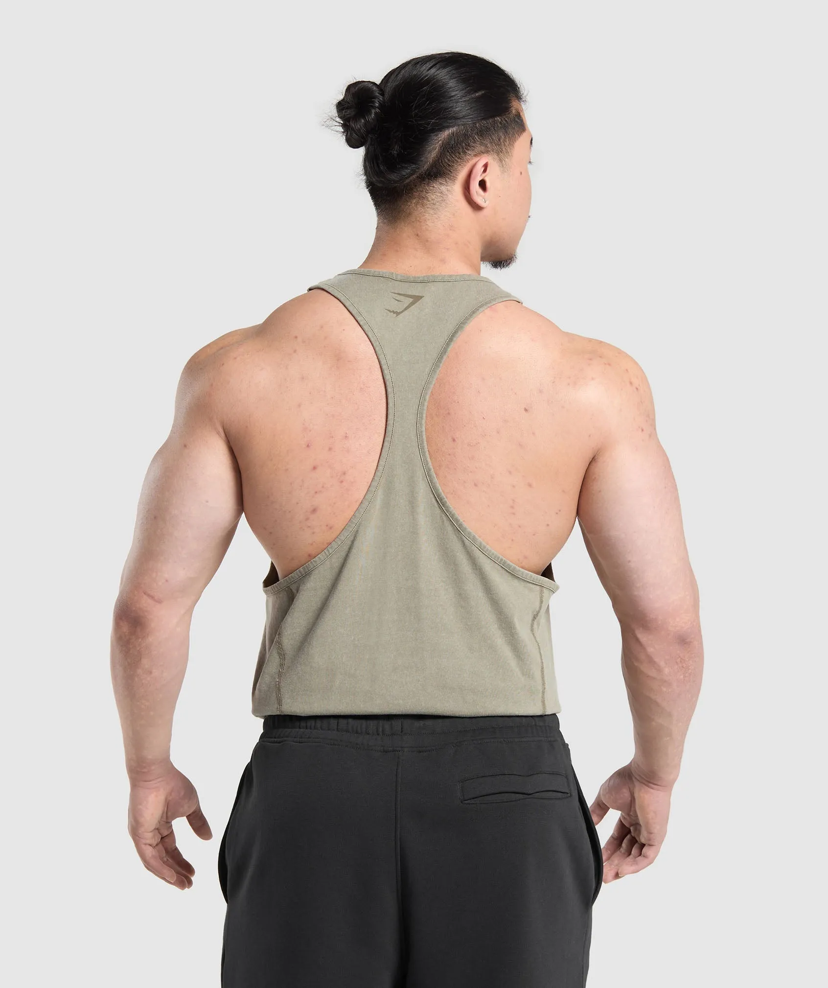 Gymshark Heritage Washed Stringer - Utility Green sold by Gymshark product image thumbnail 2