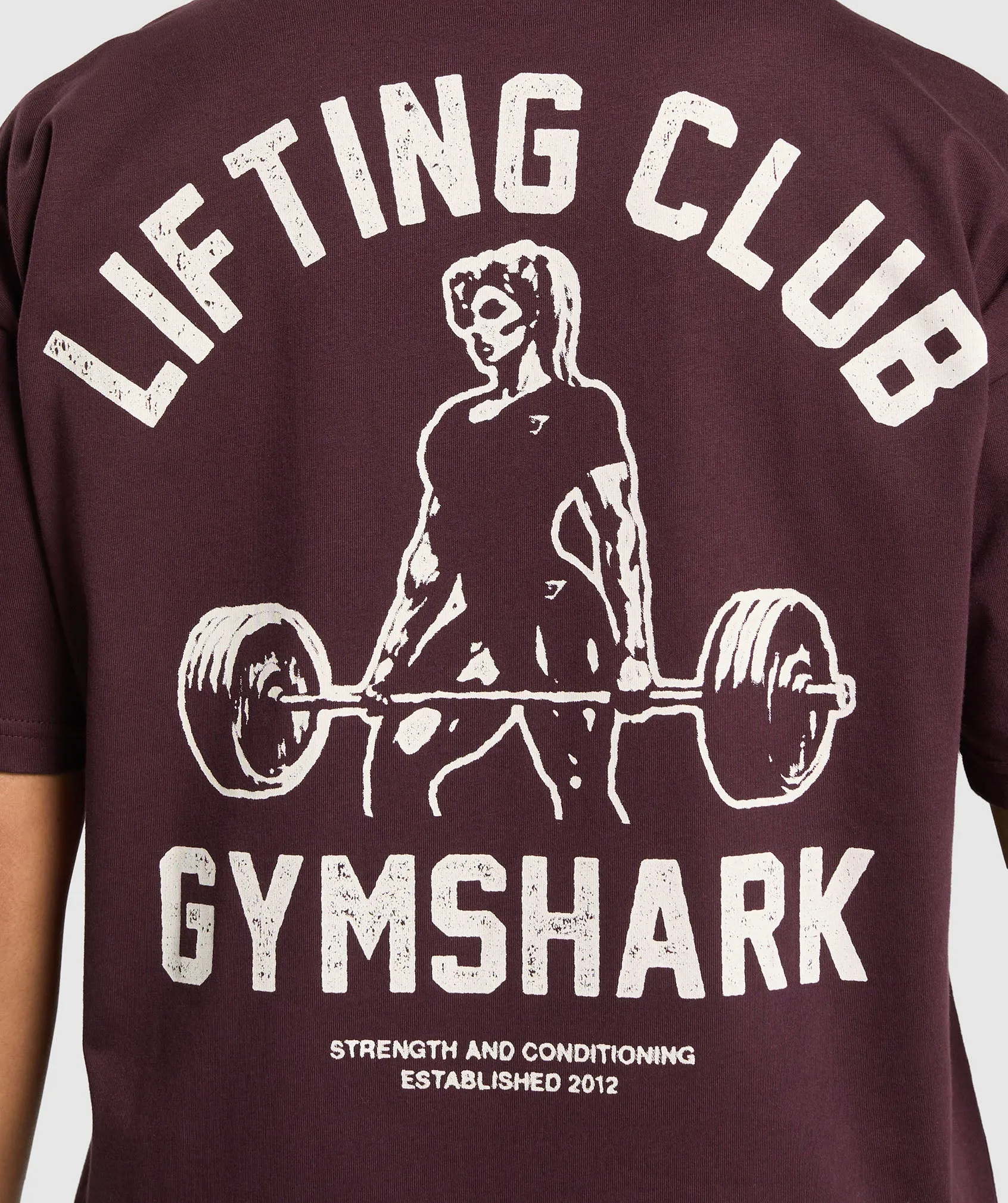Gymshark Lifting Club Graphic Oversized T-Shirt - Depth Purple sold by Gymshark product image thumbnail 5