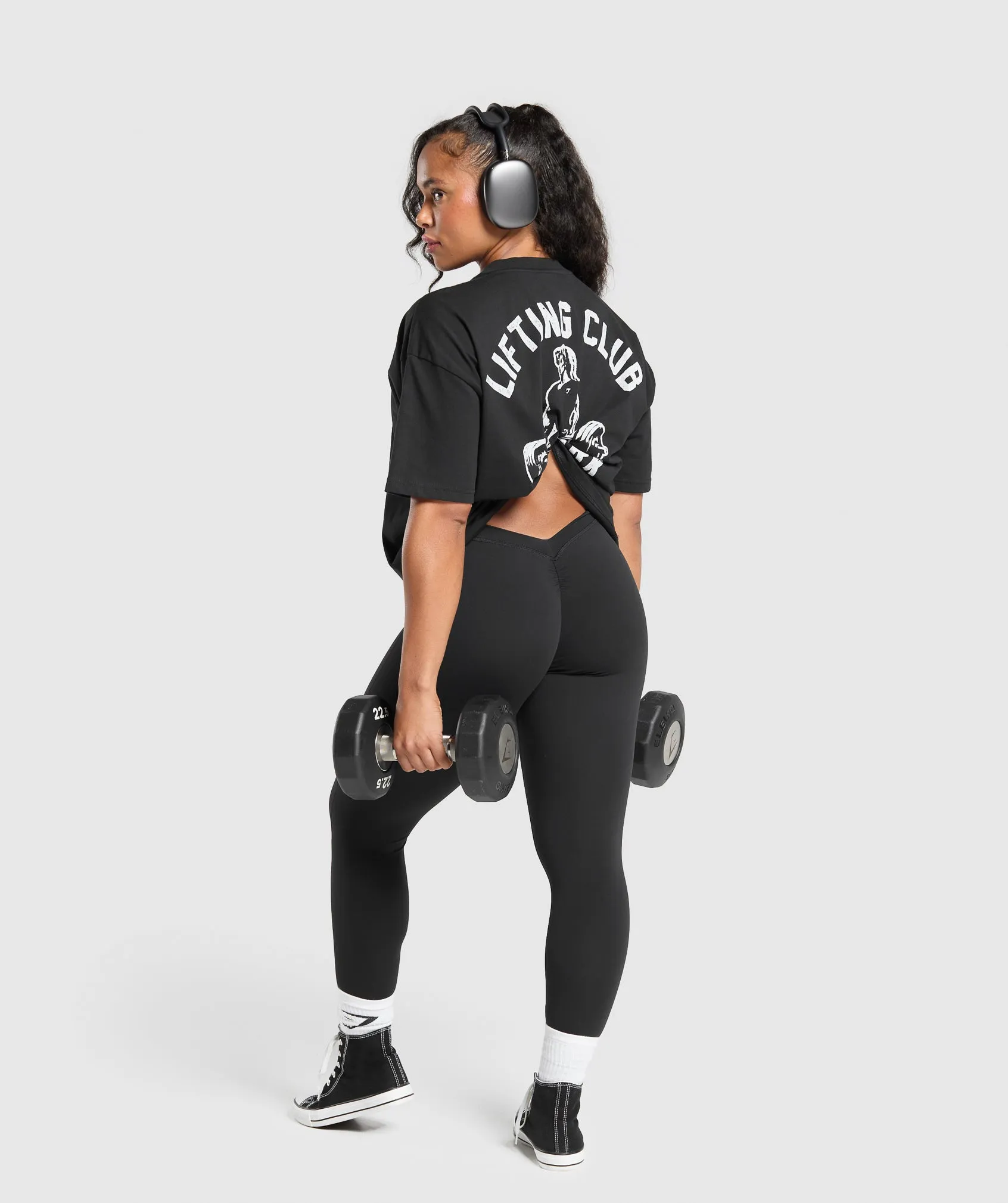 Gymshark Lifting Club Graphic Oversized T-Shirt - Black sold by Gymshark product image thumbnail 4